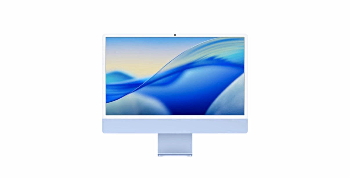 Apple iMac 24in Desktop Computer, blue, 2017