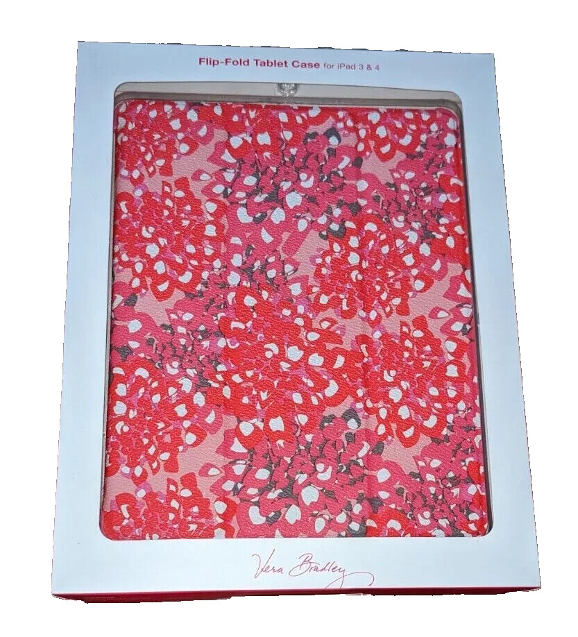 NEW Vera Bradley Blooms Pink Flip Fold Tablet Case for iPad 3 & 4 NWT