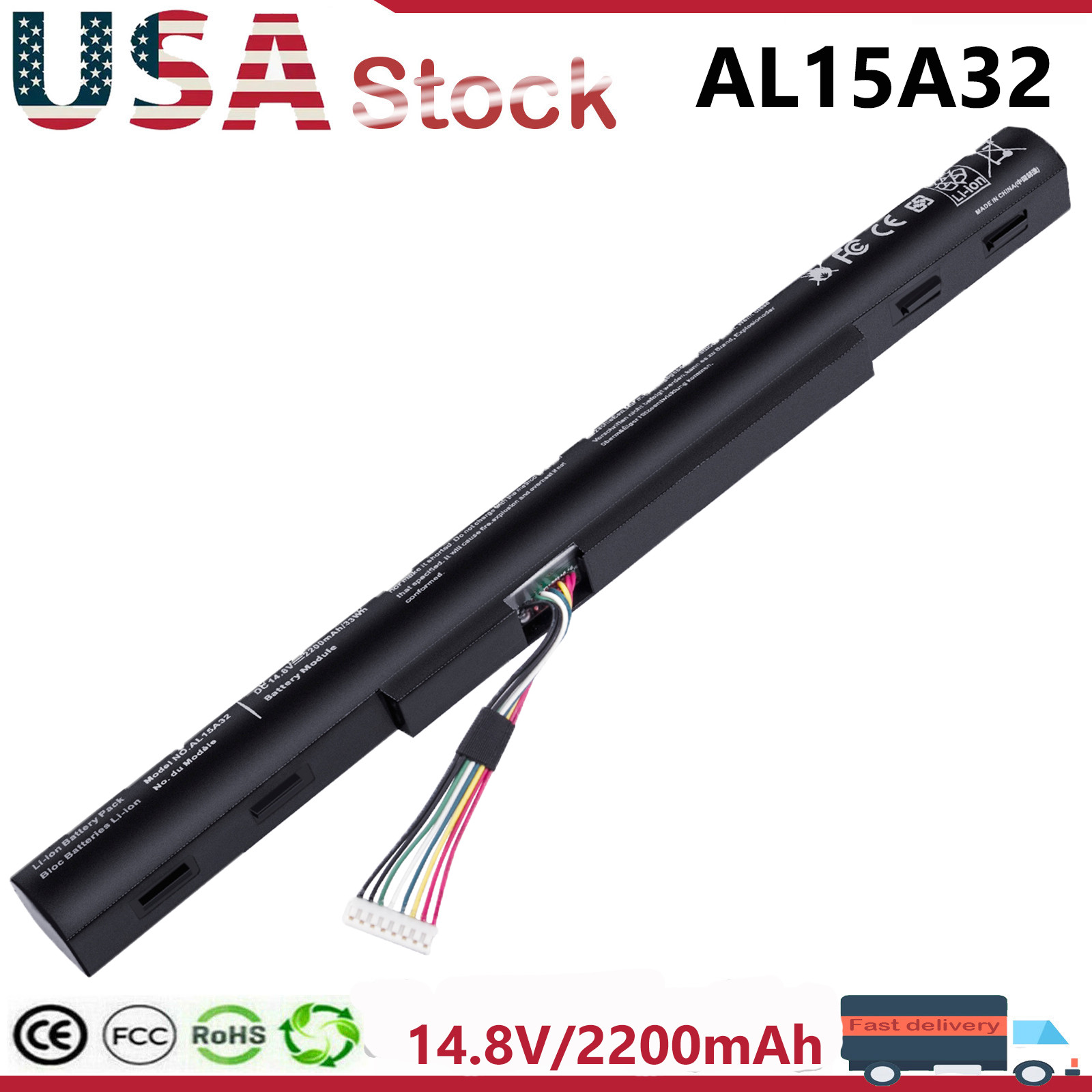AL15A32 4ICR17/65 Battery for Acer Aspire E5-472 E5-473 E5-522 E5-532 V3-574