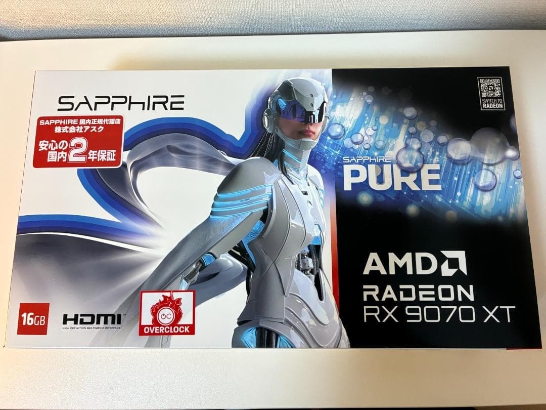 SAPPHIRE PURE AMD Radeon RX 9070 XT OC 16GB GDDR6 Graphics Card New Japan