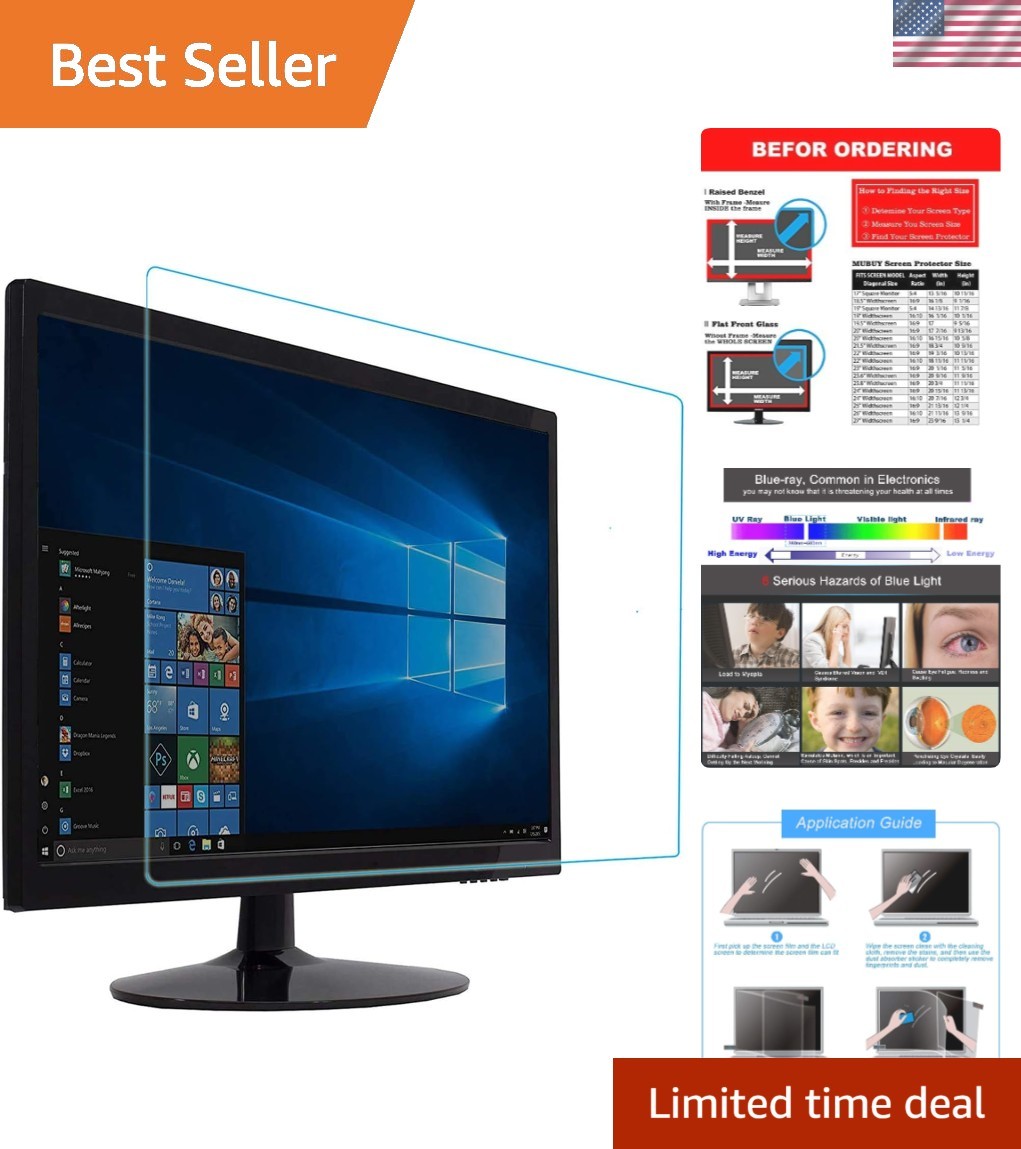 27" Anti Blue Light Screen Protector - Enhanced Clarity & Visual Comfort