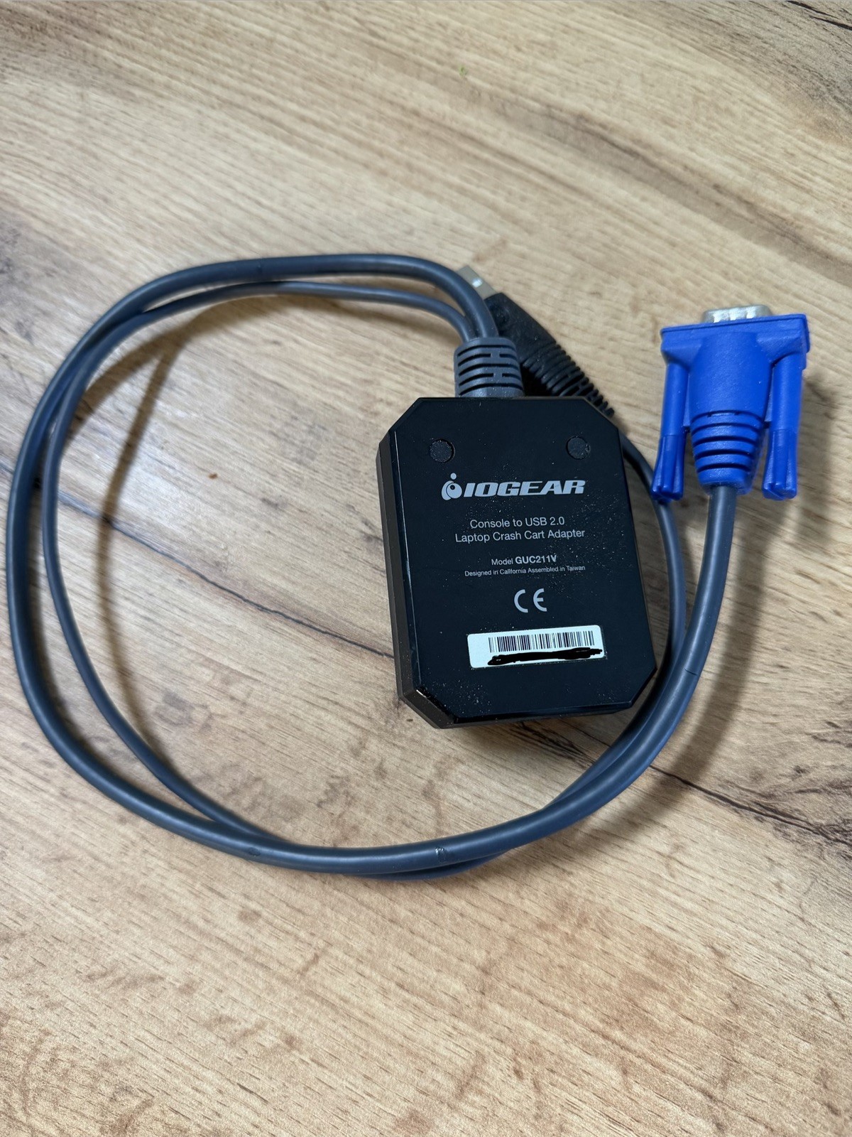 Iogear GUC211V CRASH CART ADAPTER KVM CONSOLE LAPTOP USB VGA PORTABLE KVM 