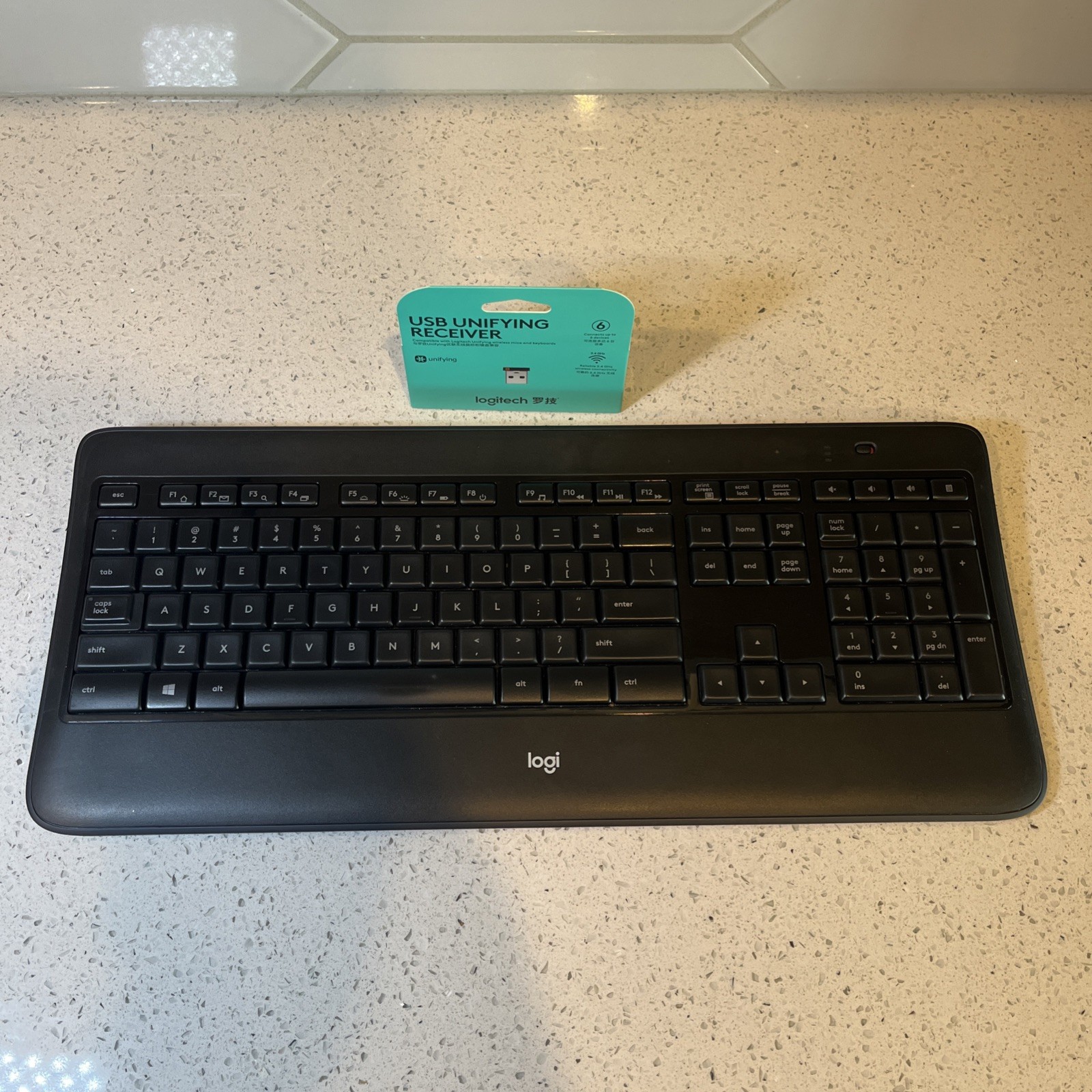 Logitech K800 Illuminated Lit Up Wireless Keyboard With New Unifying Receiver
