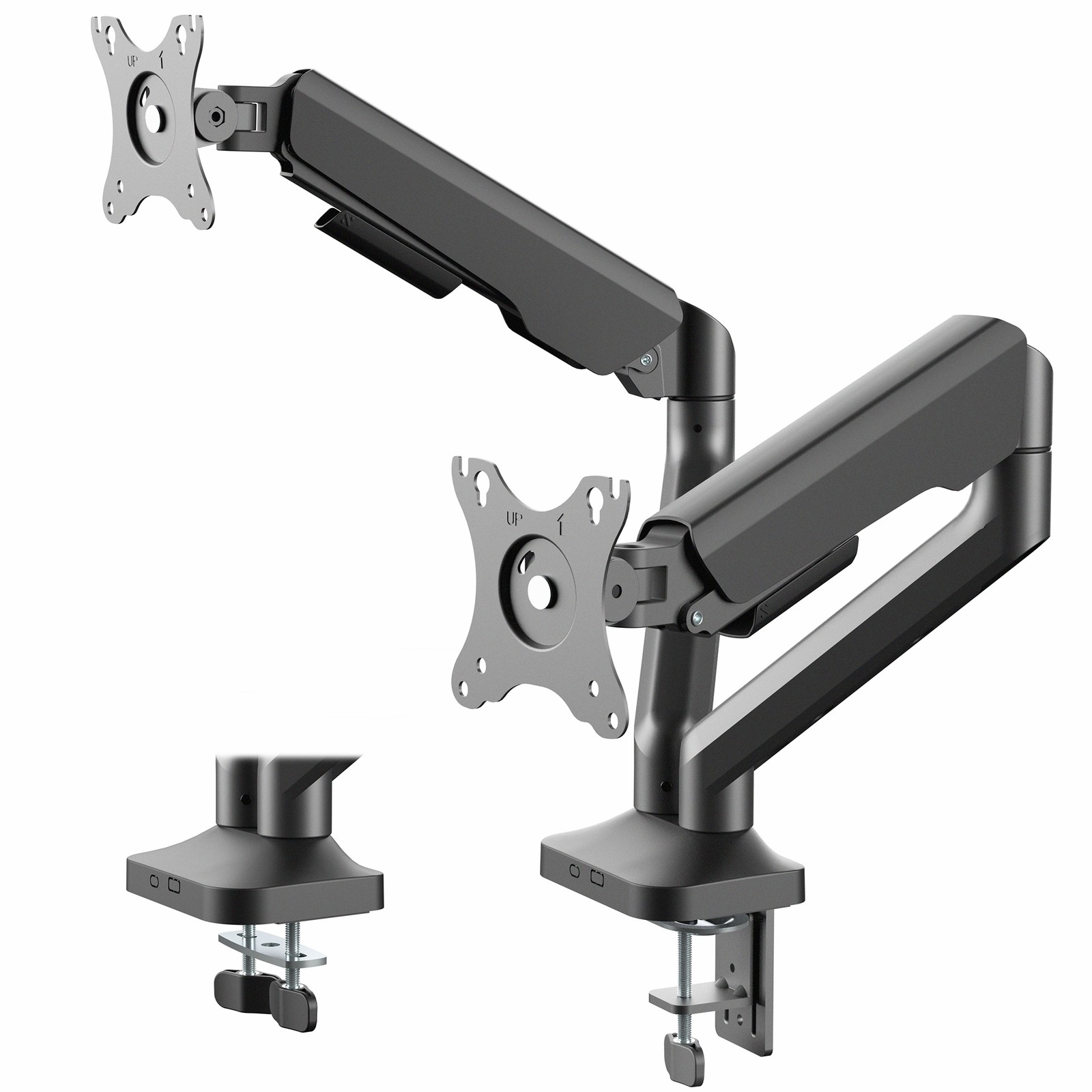 VIVO Pneumatic Arm Dual Ultrawide Monitor Desk Mount, Fits up to 35" Screens