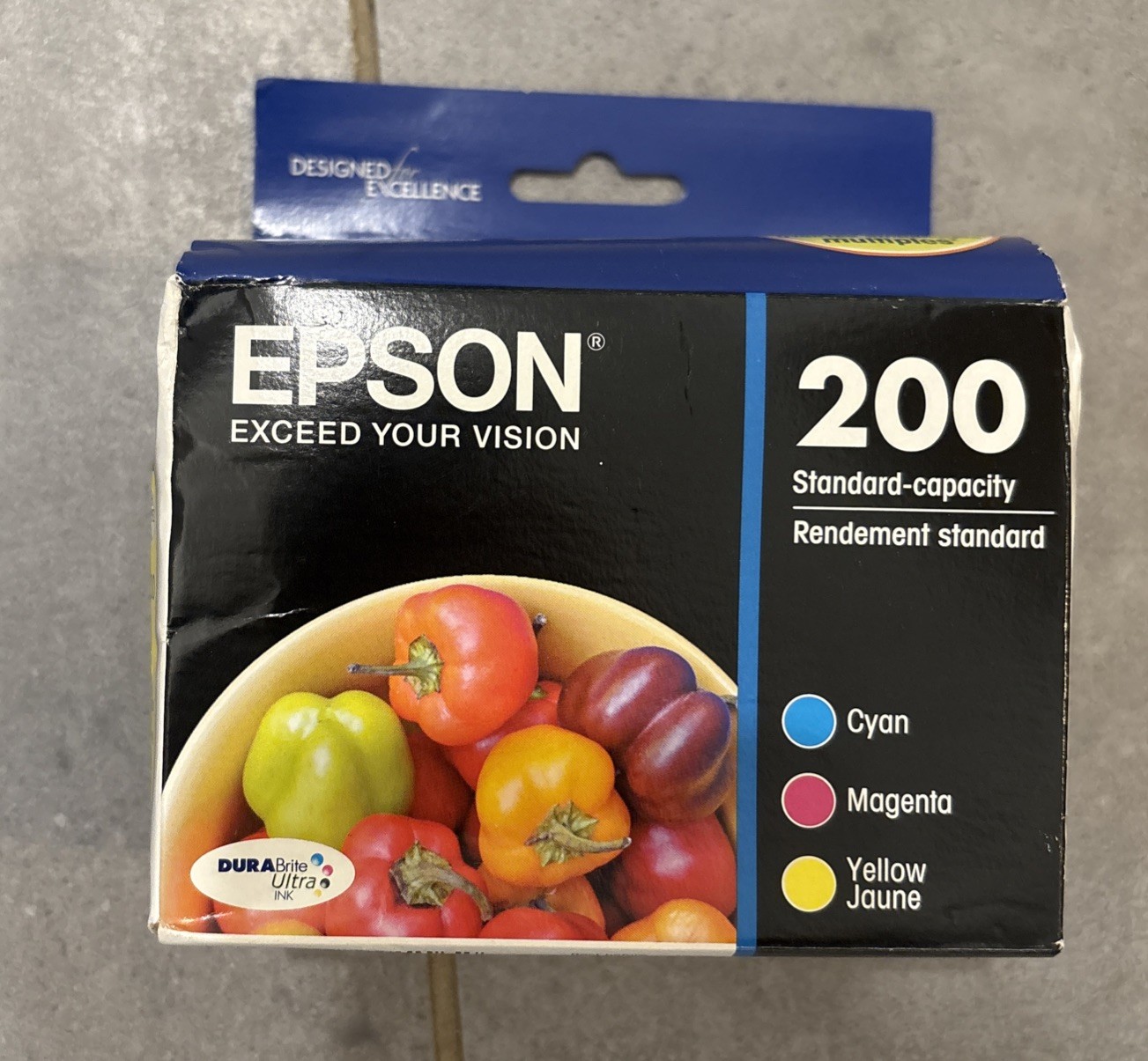 Genuine Epson 200 4pk Ink Cartridges Black, Cyan, Magenta, Yellow, EXP 2016