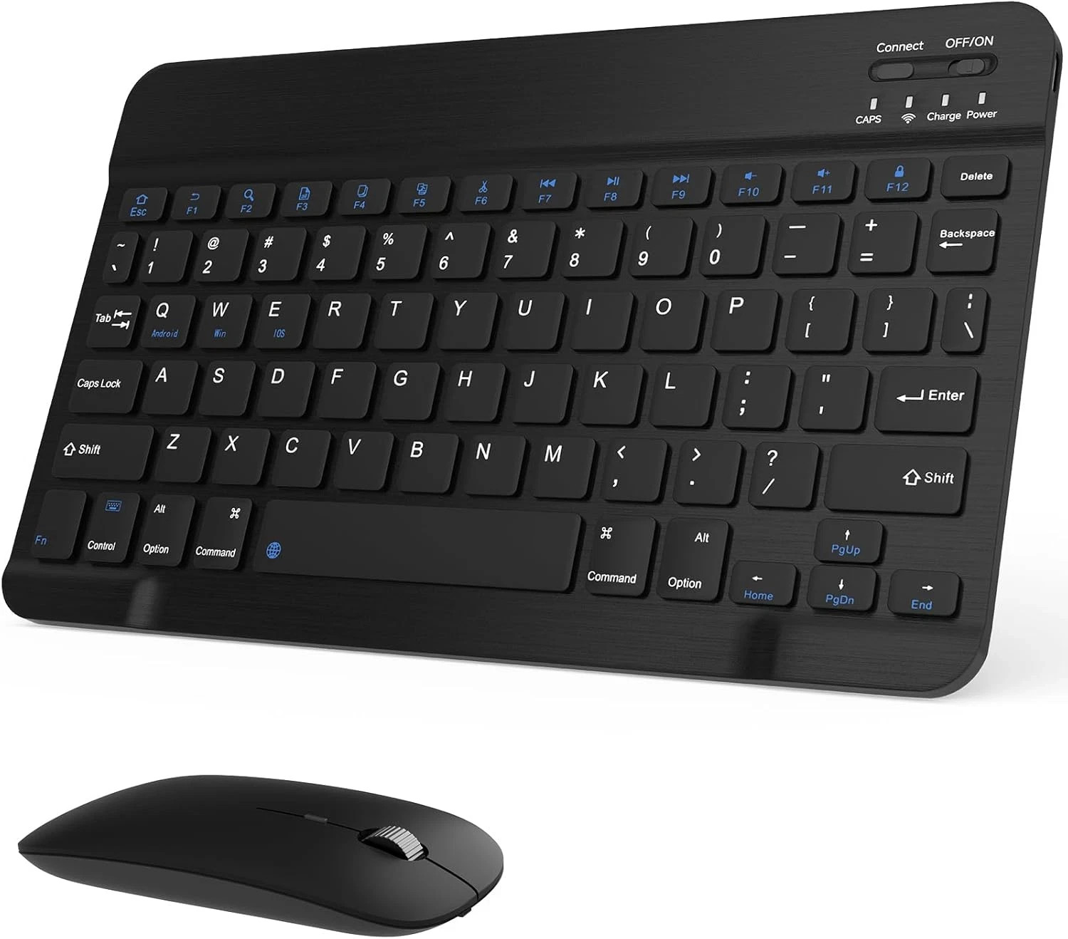 Rechargeable Bluetooth Keyboard and Mouse Combo Universal Ultra-Slim Wireless