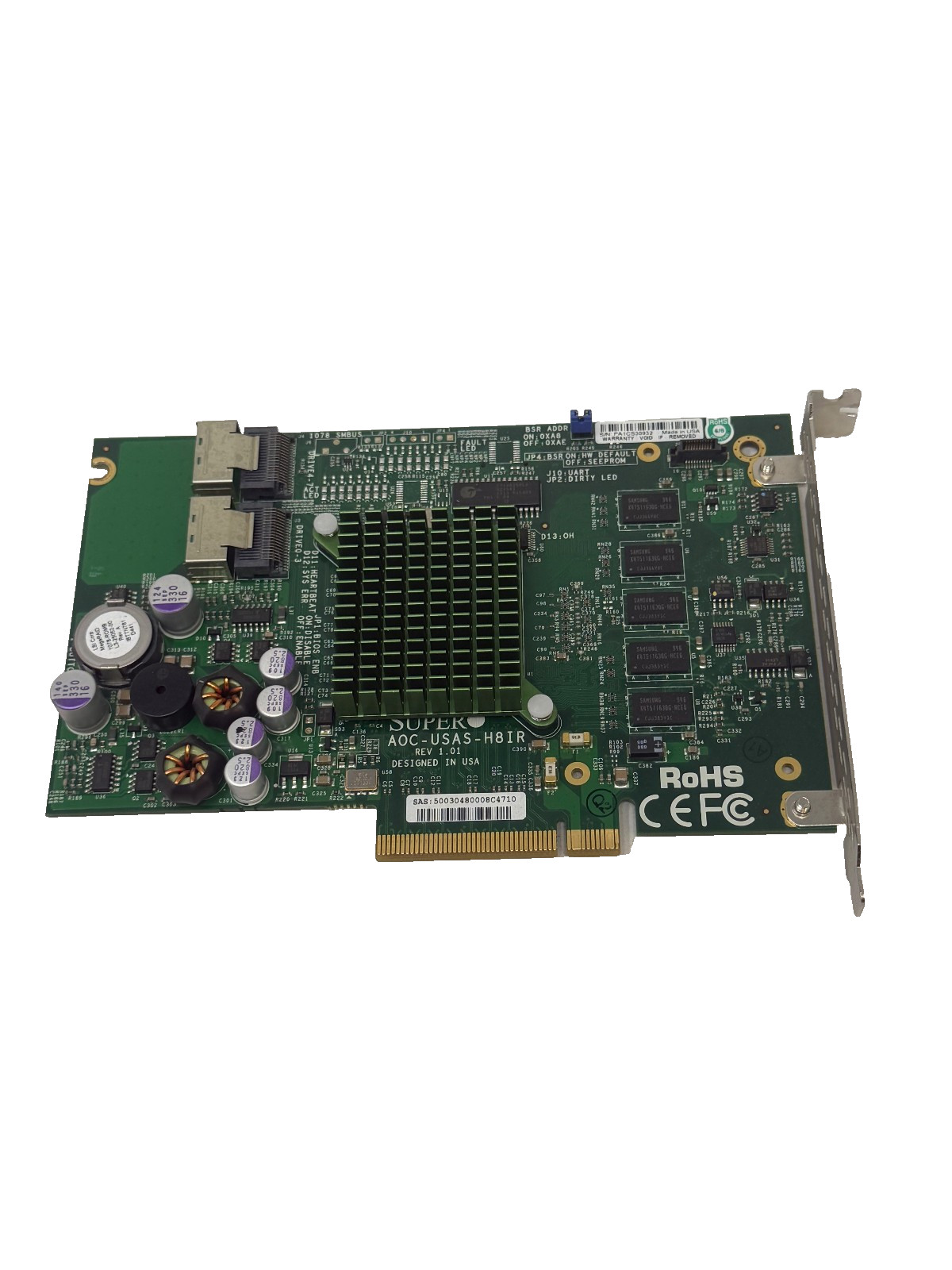 Supermicro AOC-USAS-H8iR UIO 256MB 8-Port Internal SAS 3Gb/s RAID Controller