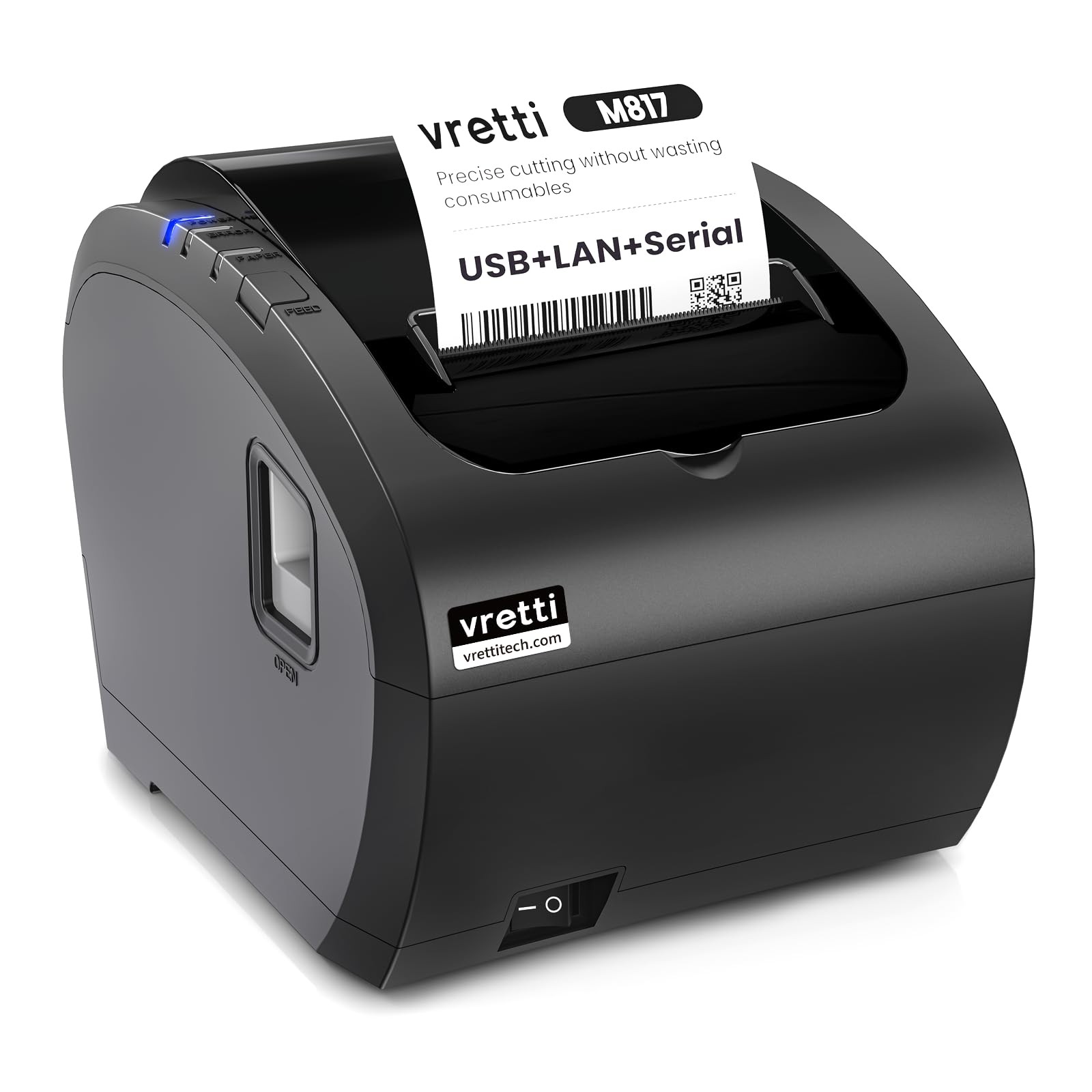 vretti M817 Thermal Receipt Printer 80mm USB POS Printer Auto Cutter Ethernet