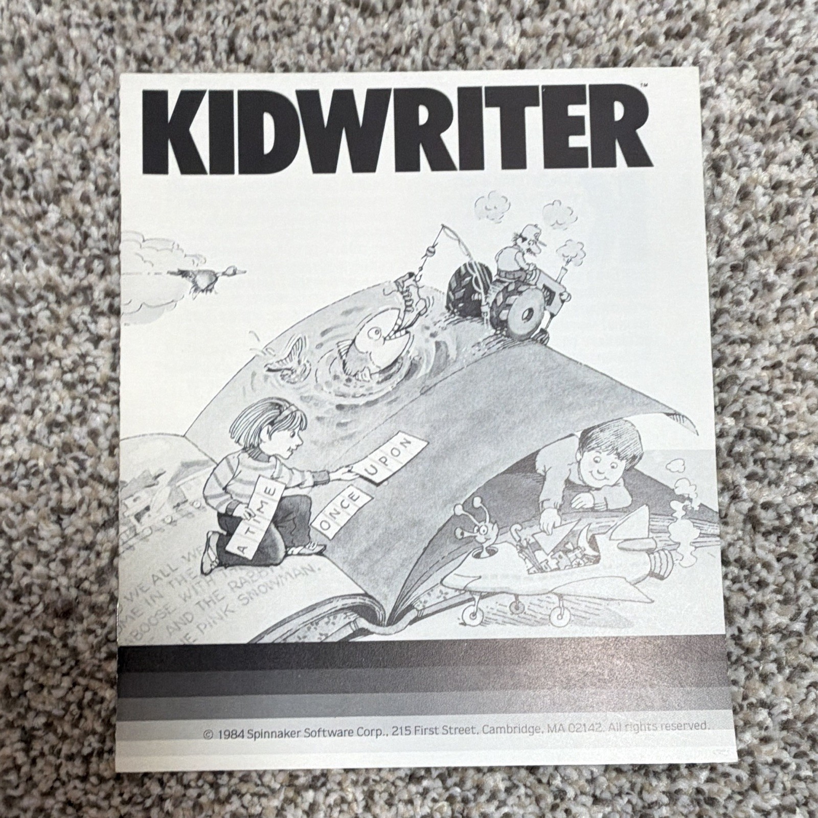Spinnaker KIDWRITER Instruction Booklet w/ Package MPN KWR (Vintage)