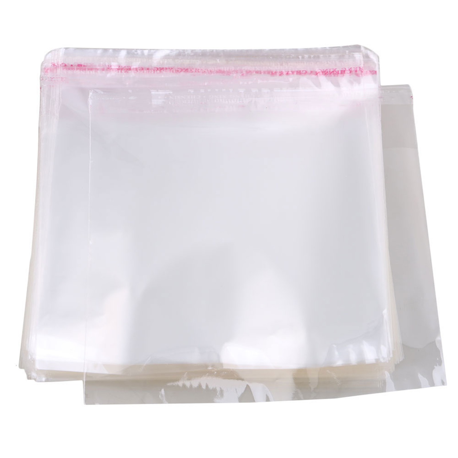 500 Pieces OPP Plastic Resealable Wrap Sleeve 160x155mm  for CD DVD Case