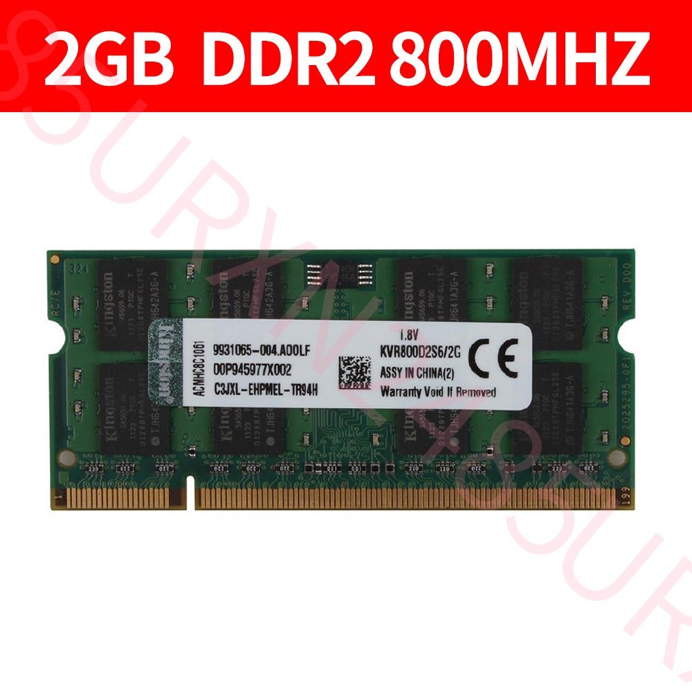 2GB 2G PC2-6400 DDR2 800Mhz 200Pin SODIMM KVR800D2N6/2G Laptop RAM For Kingston