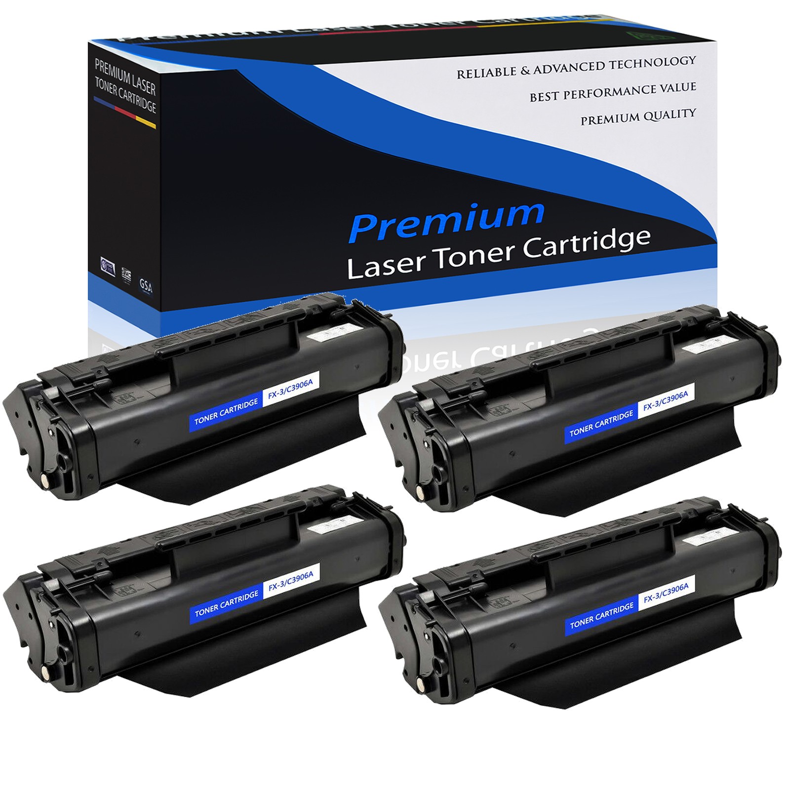 4 Pack C3906A 06A Toner Cartridge Compatible with HP LaserJet 3150 3150se 5L-FS