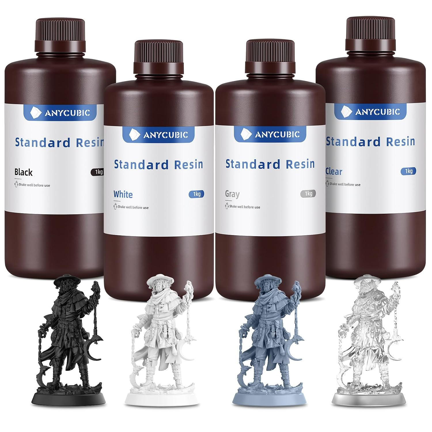 3D Printer Resin Bundle, 405Nm SLA Uv-Curing Resin with High Precision and Quick