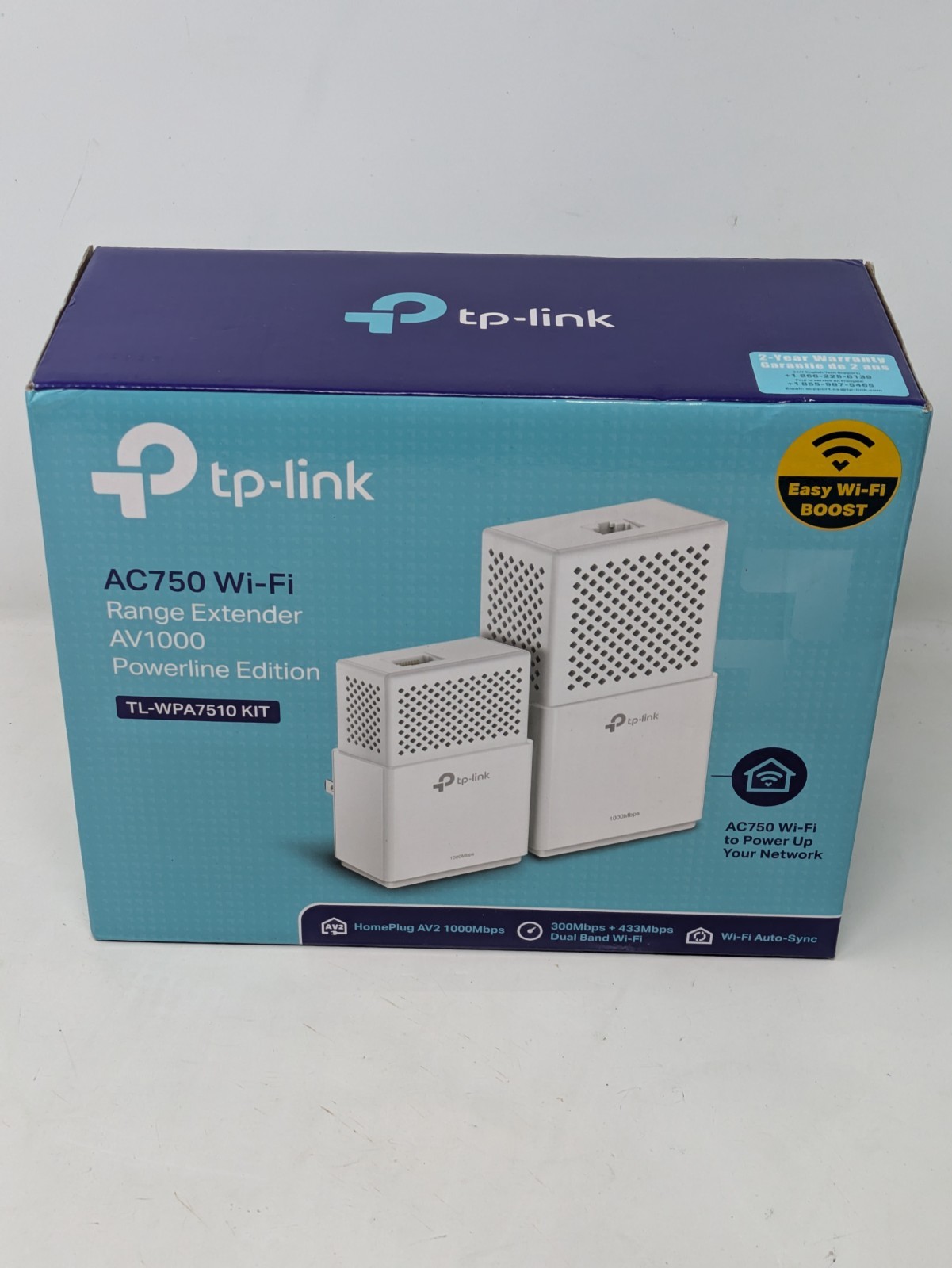 NEW TP-LINK TL-WPA7510 KIT Range Extender AV1000 Gigabit Powerline AC750 Wi-Fi