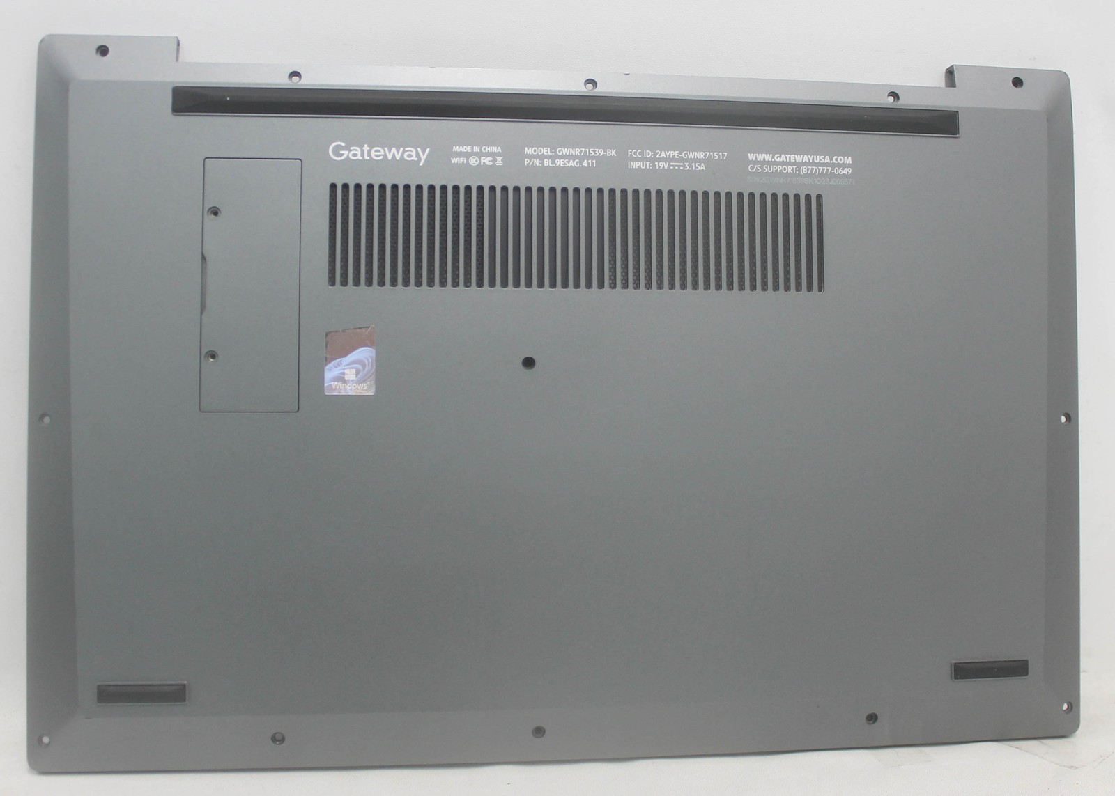 GWNR71539-BK-BASE-B Gateway Bottom Base Cover Gray Gwnr71539-Bk "GRADE B"