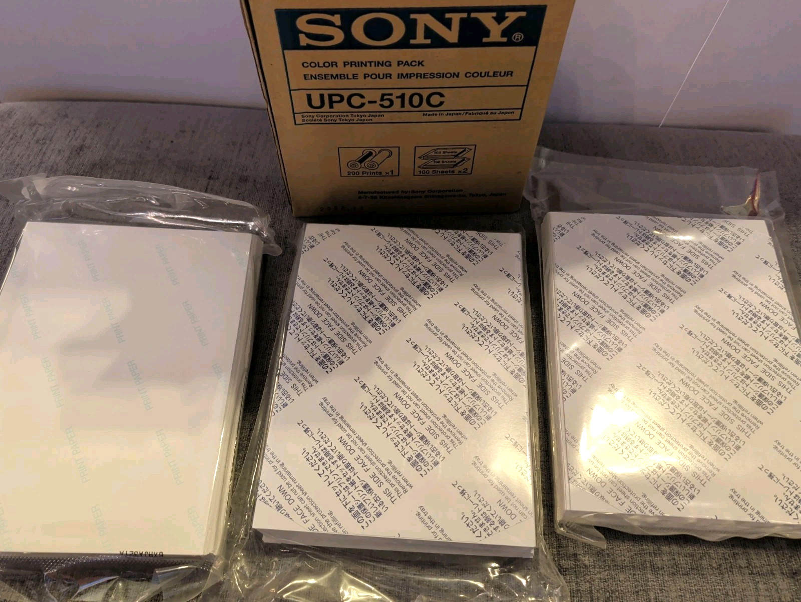 Sony UPC-510C Color Printer Paper 3 Sealed Packs OEM Media Japan NOS