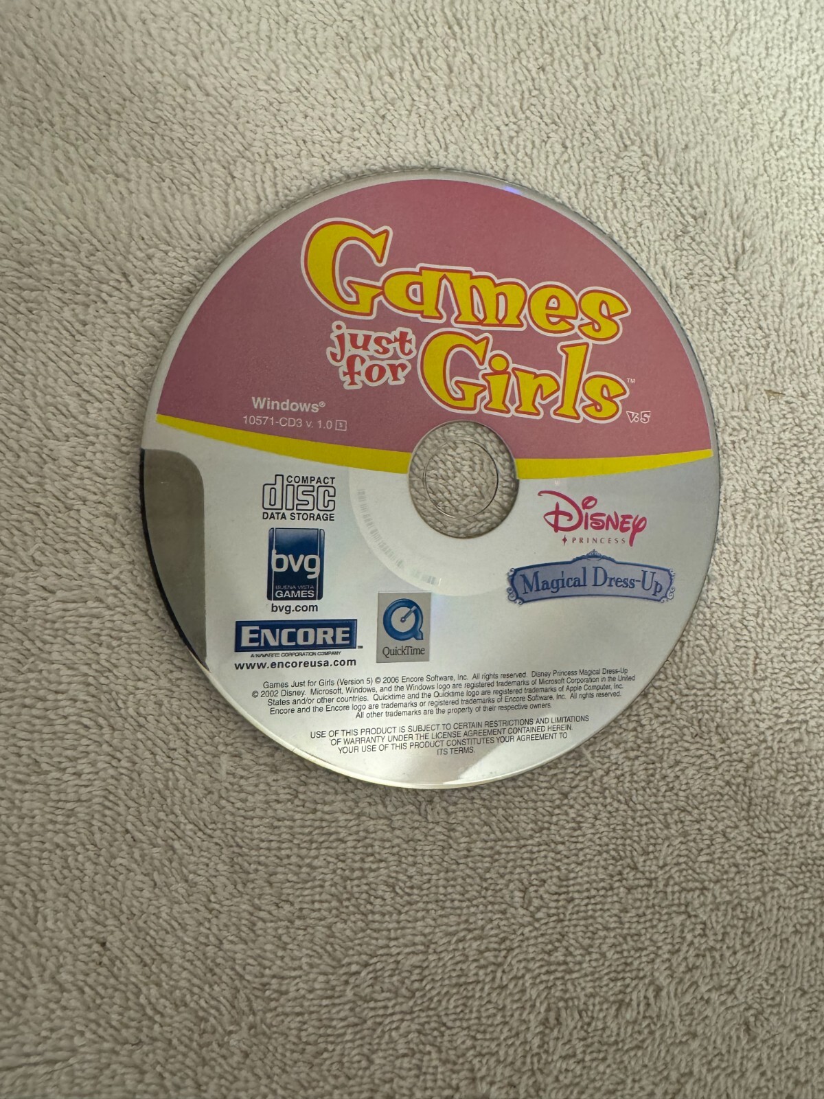 Disney Princess Games Just for Girls - Magical Dress-Up 2002 Windows CD