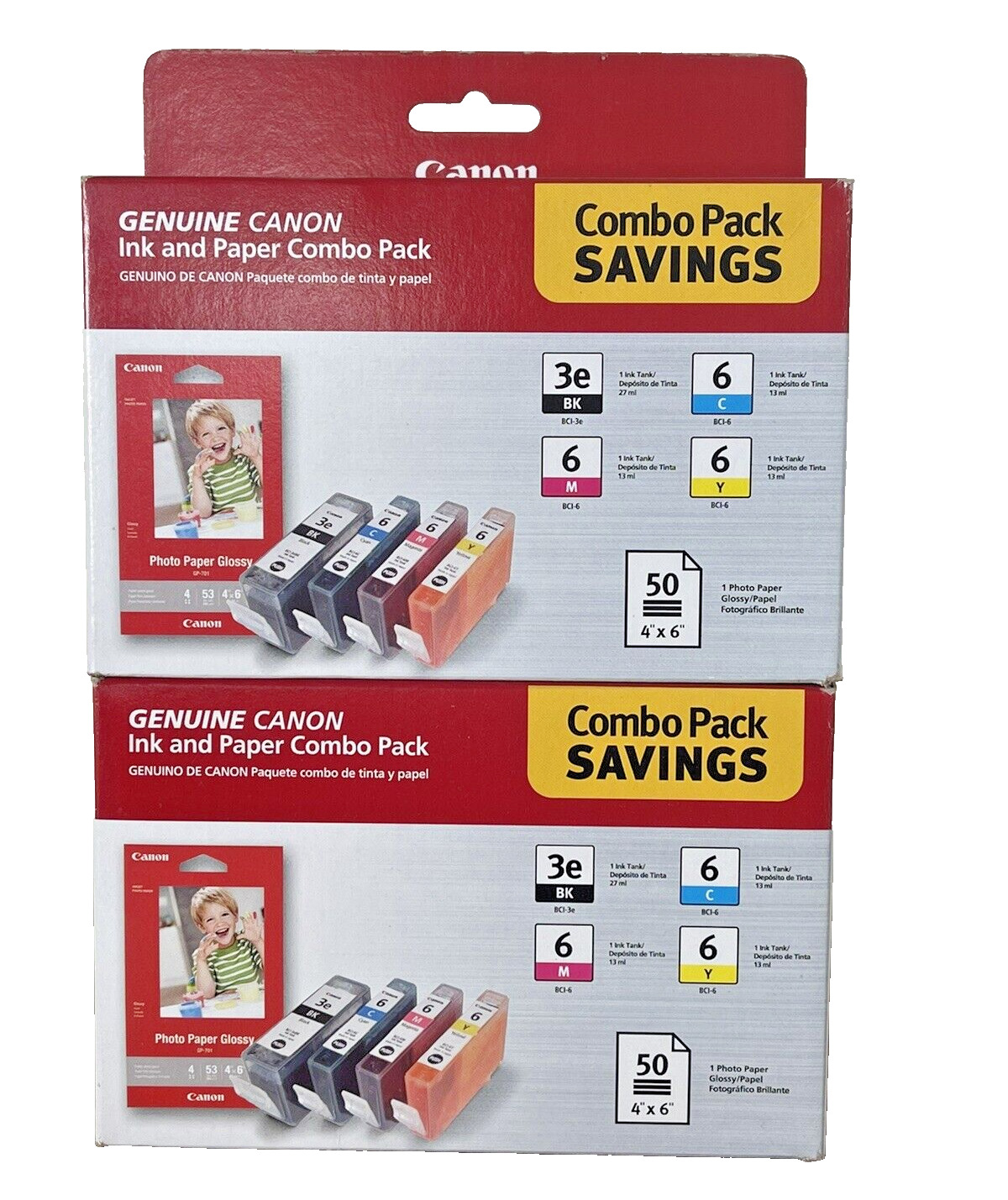 🔥2 X Genuine Canon 3e Black & 6 CMY Ink Cartridges SHIPS NOW🔥