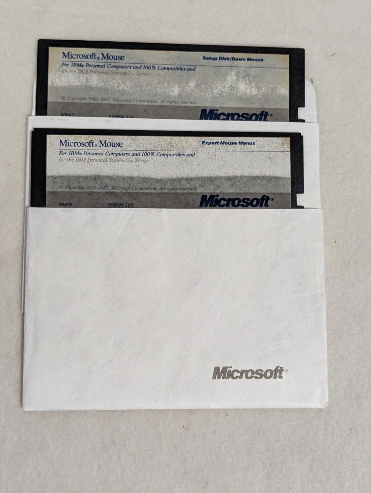 Vtg 1987 Microsoft Mouse - 5.25" Floppy - Setup Basic & Expert Menus