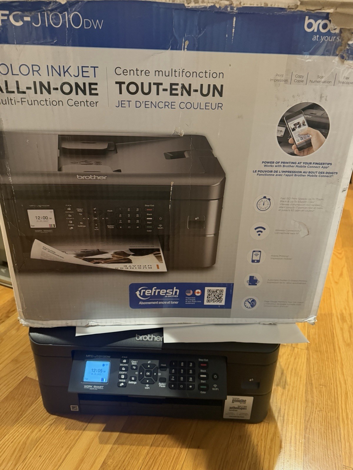 36 Page Printed Brother MFC-J1010DW Wireless Color  Inkjet Printer, All-in-One