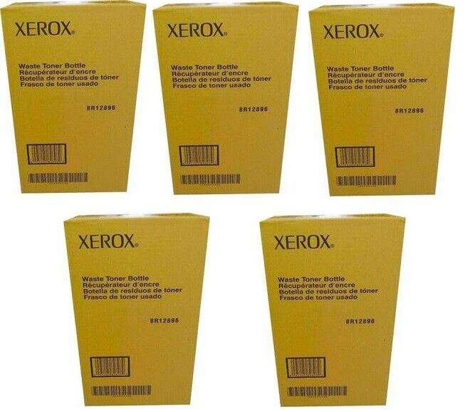 5 Boxes Sealed Genuine Xerox 8R12896 Waste WorkCentre 5632 5735 (10 bottles)