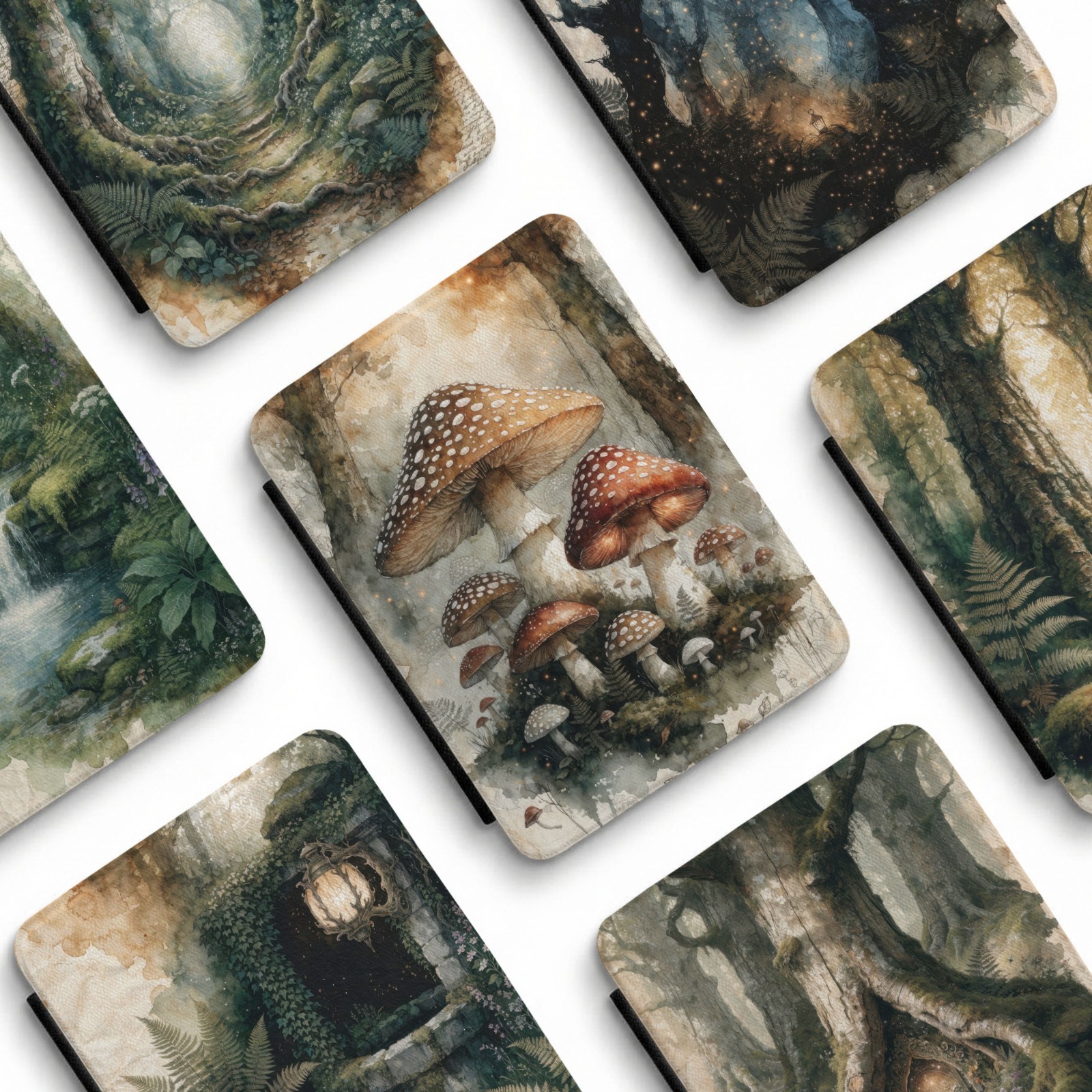 Enchanted Tree Forest Fantasy Woodland Mushroom Kindle Paperwhite 7" 12 Gen Case