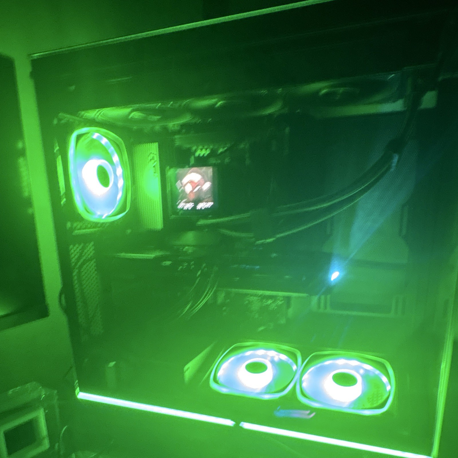 Custom Build Gaming Desktop Tower PC, Black RGB Lighting, Tempered Glass Case