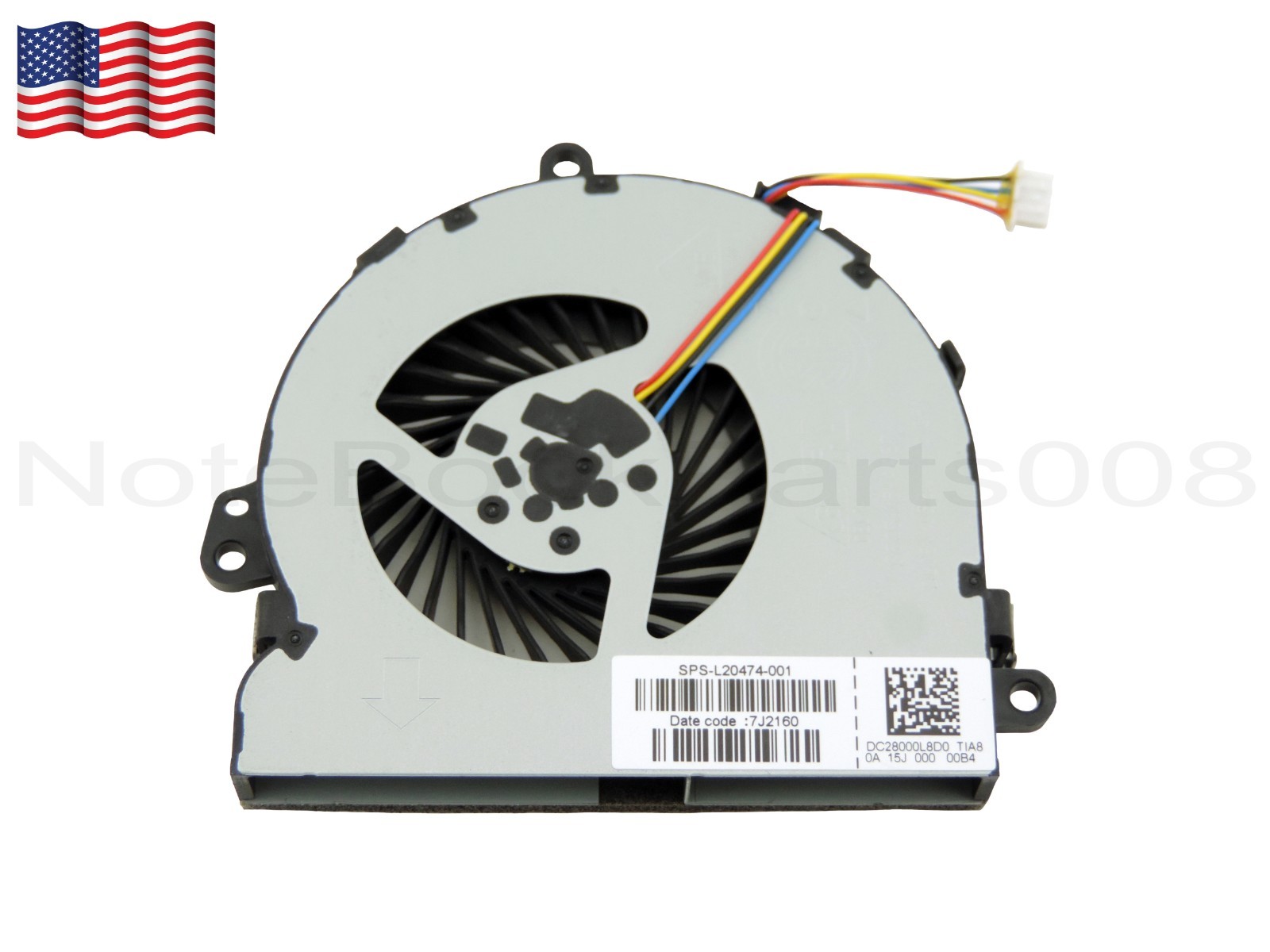 Genuine CPU Cooling Fan For HP 15-bs062st 15-bs065nr 15-bs070wm 15-bs071nr