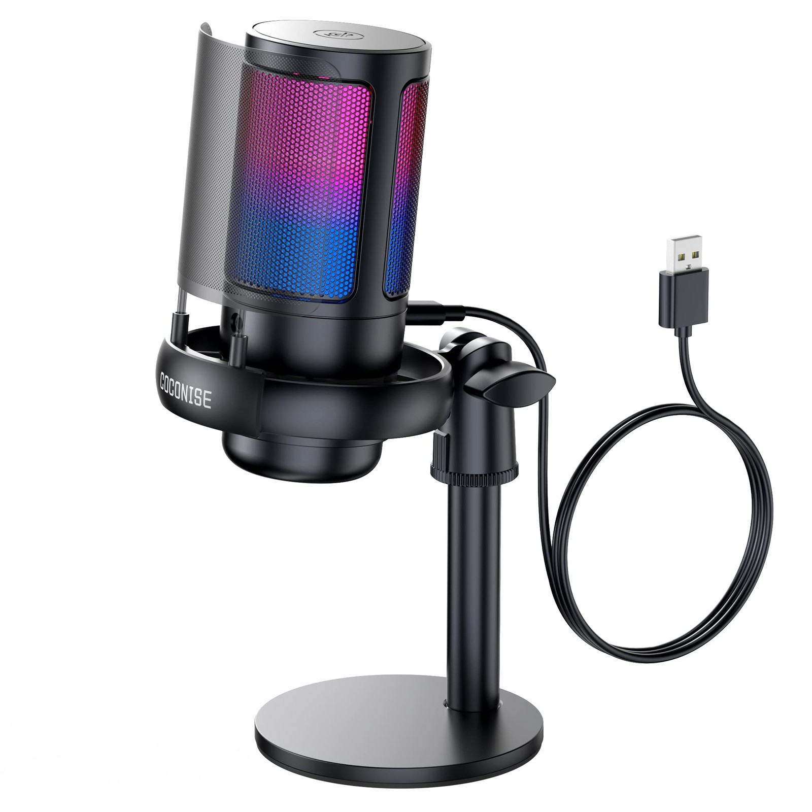 Gaming Microphone for PC: USB Mic Podcasts Videos & With Stand, ME6-C
