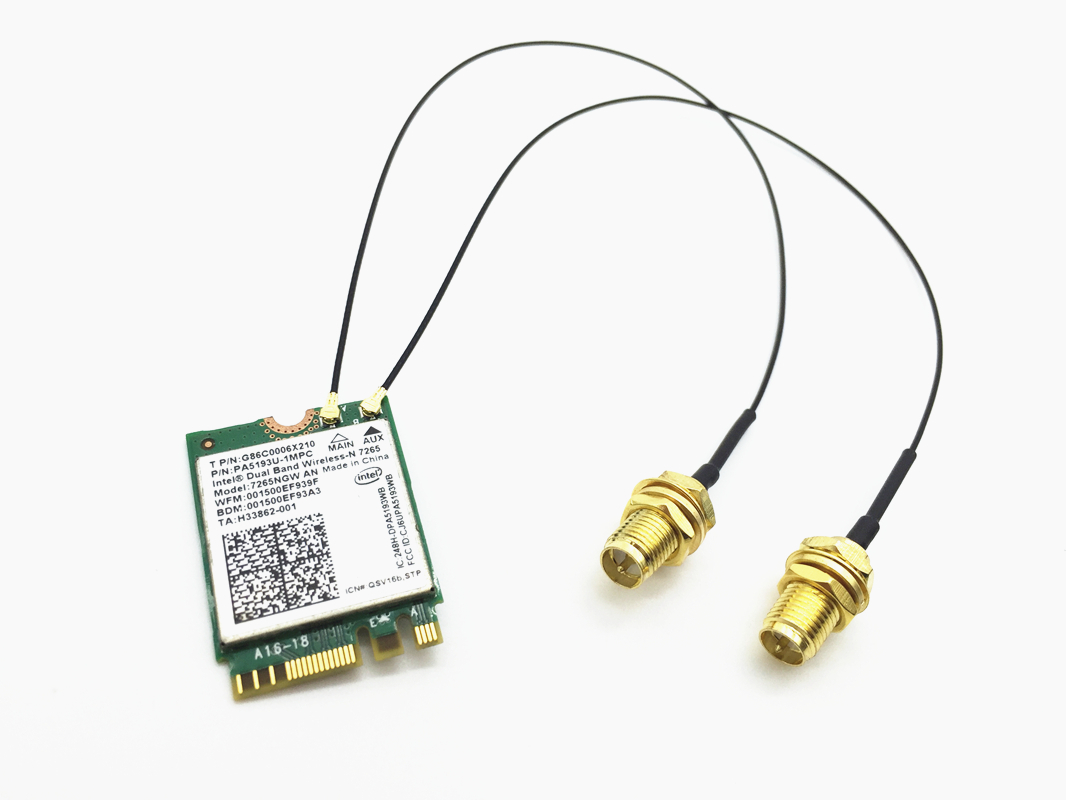 2Pcs MHF4 to RP-SMA Female Pigtail for NGFF/M.2 WIFI/WLAN/3G/4GModules 25cm