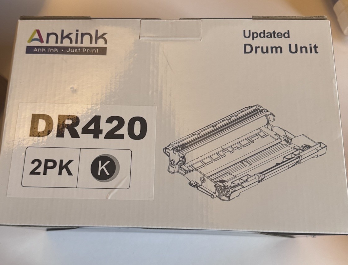 Ankirk DR420 2 Pack, Compatible Drum Unit (Not Toner) for Brother DR420 Sealed