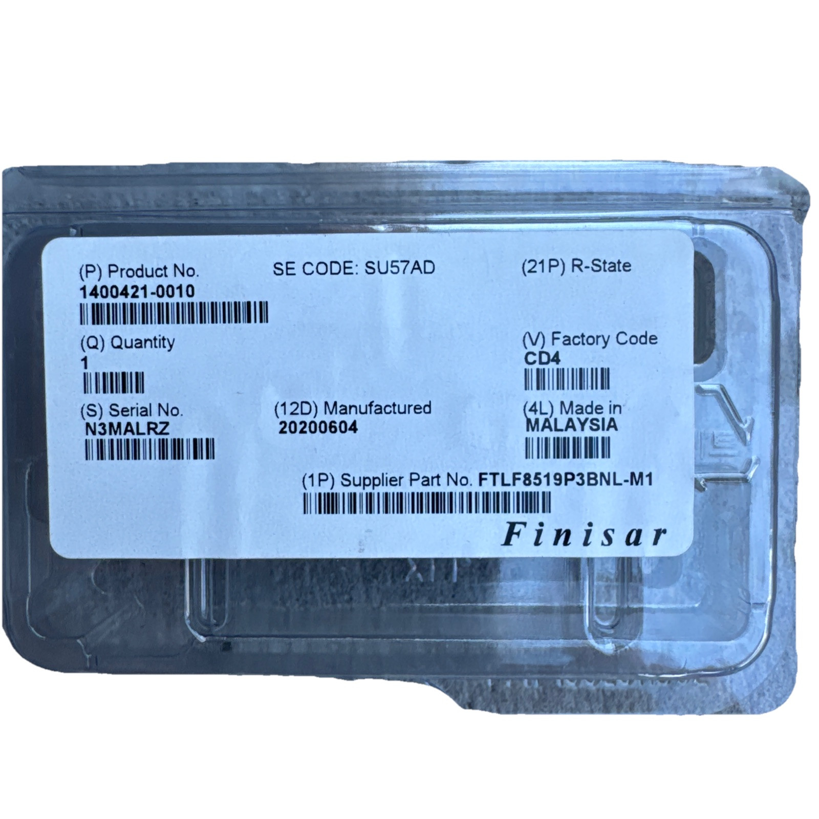 Ericsson SFP 1000BASE-SX MM 850NM 0.55KM - Part # 1400421-0010