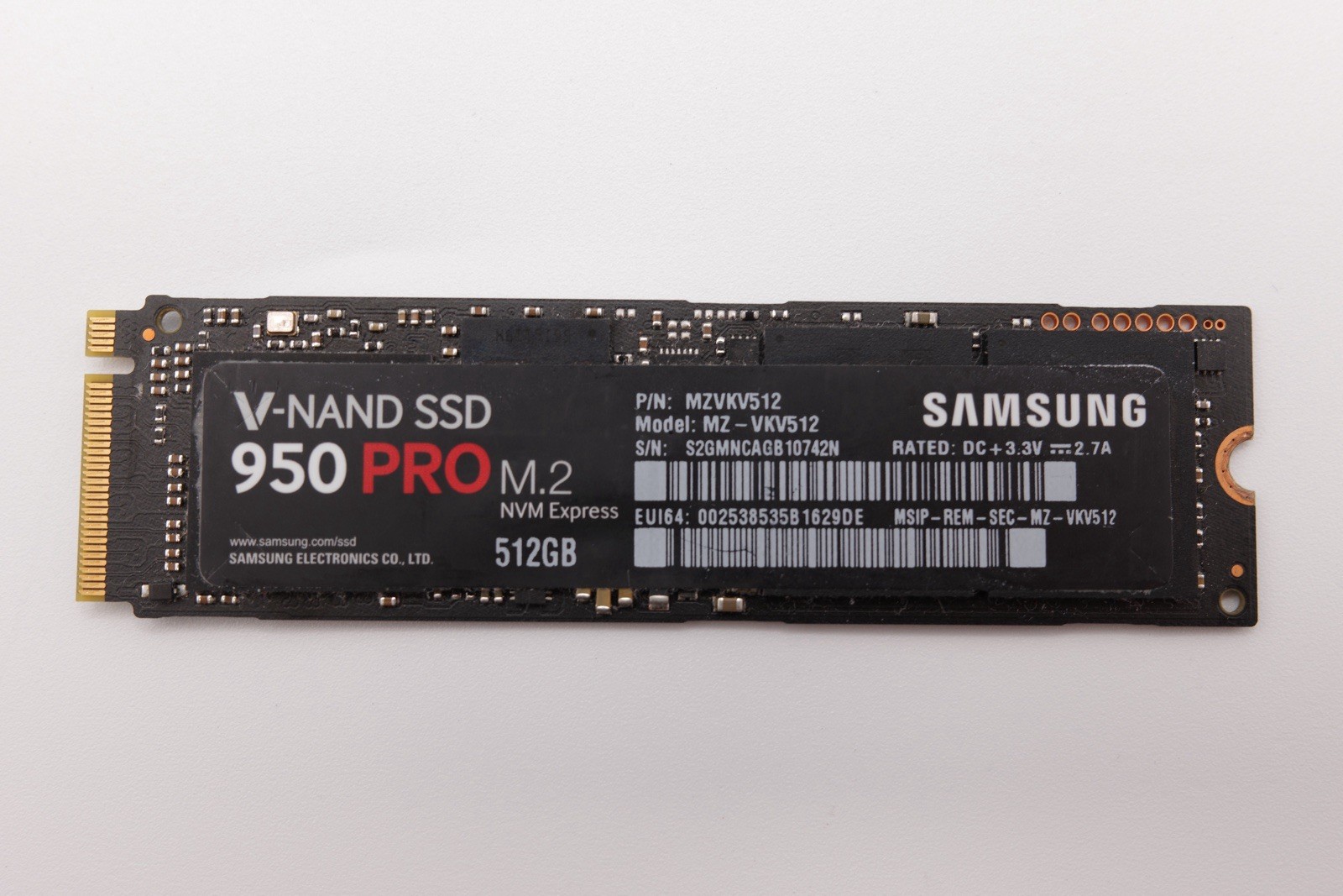 Samsung 950 PRO 512GB M.2 2280 PCIe 3.0 x4 NVMe SSD MLC - Tested