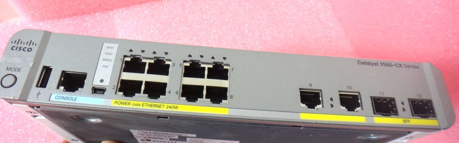 Genuine  Cisco WS-C3560CX-8PC-S 3560-CX Switch 8 GE PoE+2 x 1G SFP 2 x 1G Copper