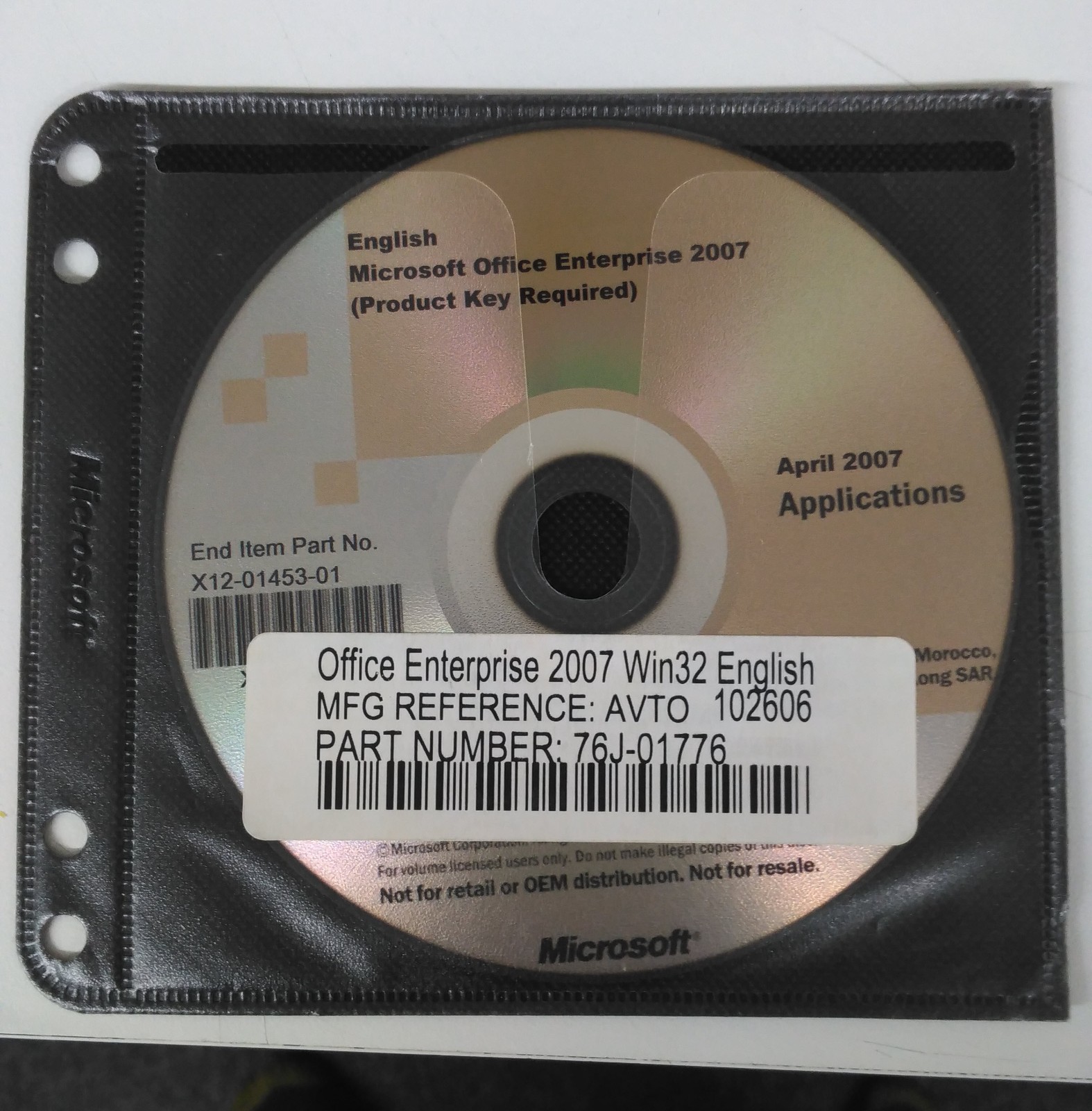Office 2007 Enterprise 10 Pc's + Visio 2007 Windows 11 and 10