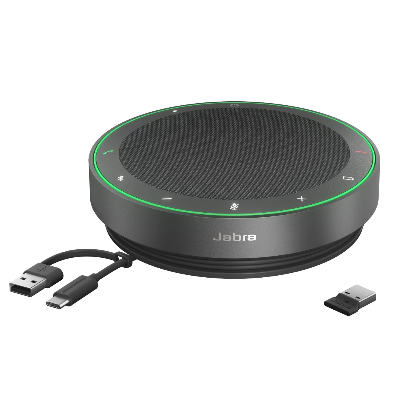 Wireless Bluetooth Speakerphone 65mm Speakers 4 Mics USB A Jabra Speak2 75SE