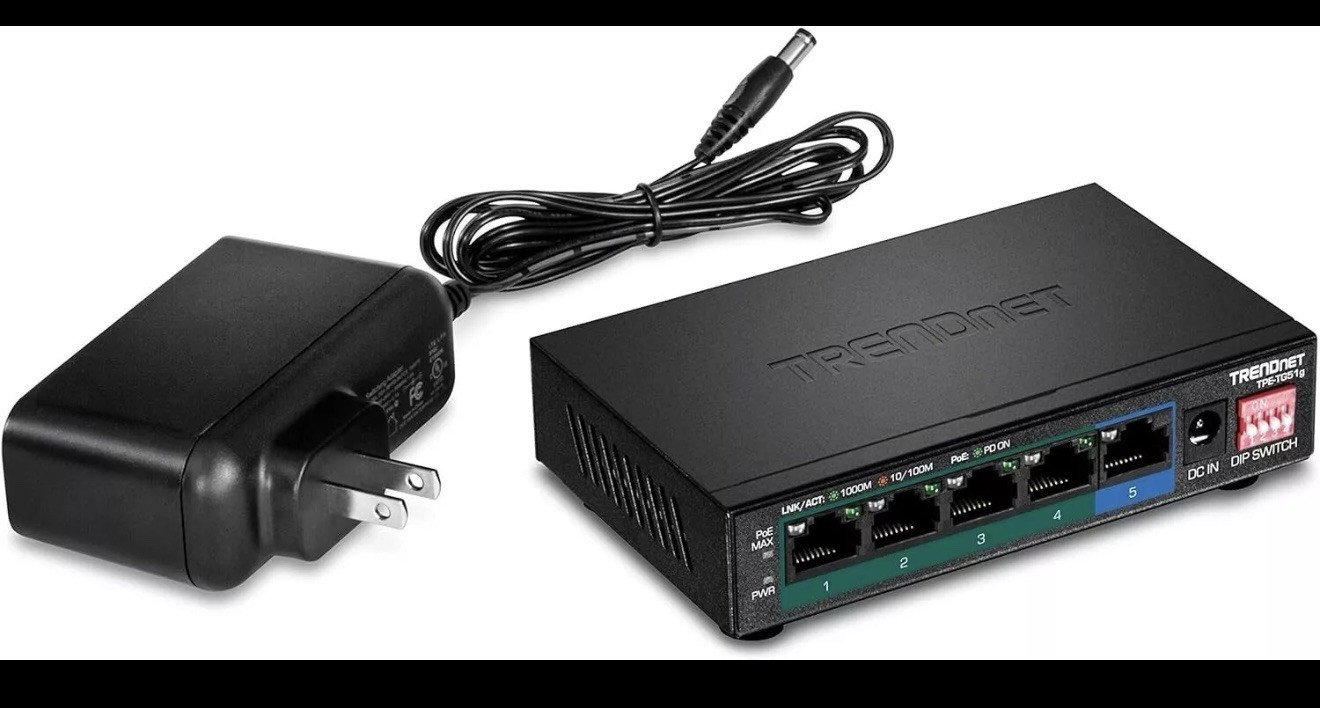 Trendnet TPE-TG51G 5-Port Gigabit PoE+ Switch | New | 