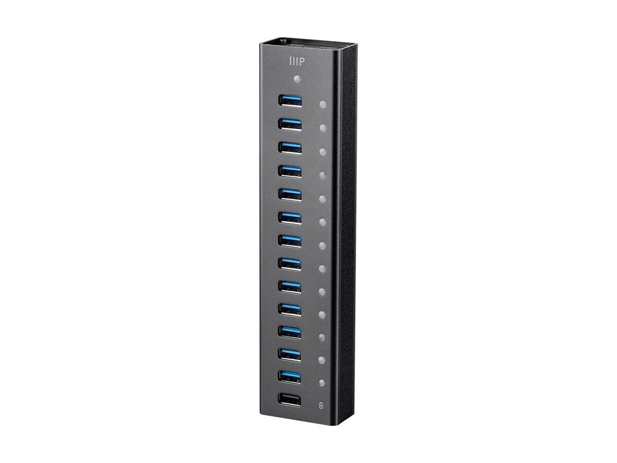 Monoprice 13-Port USB 3.0 Hub, 5Gbps, Heavy Duty, Plug And Play With AC Adapter
