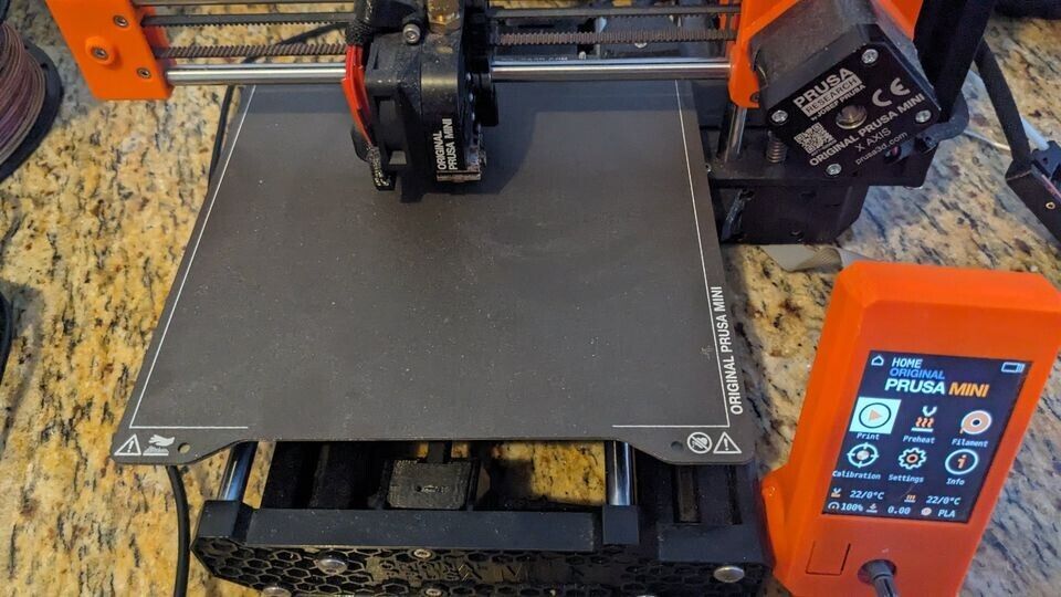 🌟 Original Prusa MINI+ 3D Printer - Black & Orange, Filament Sensor, Assembled