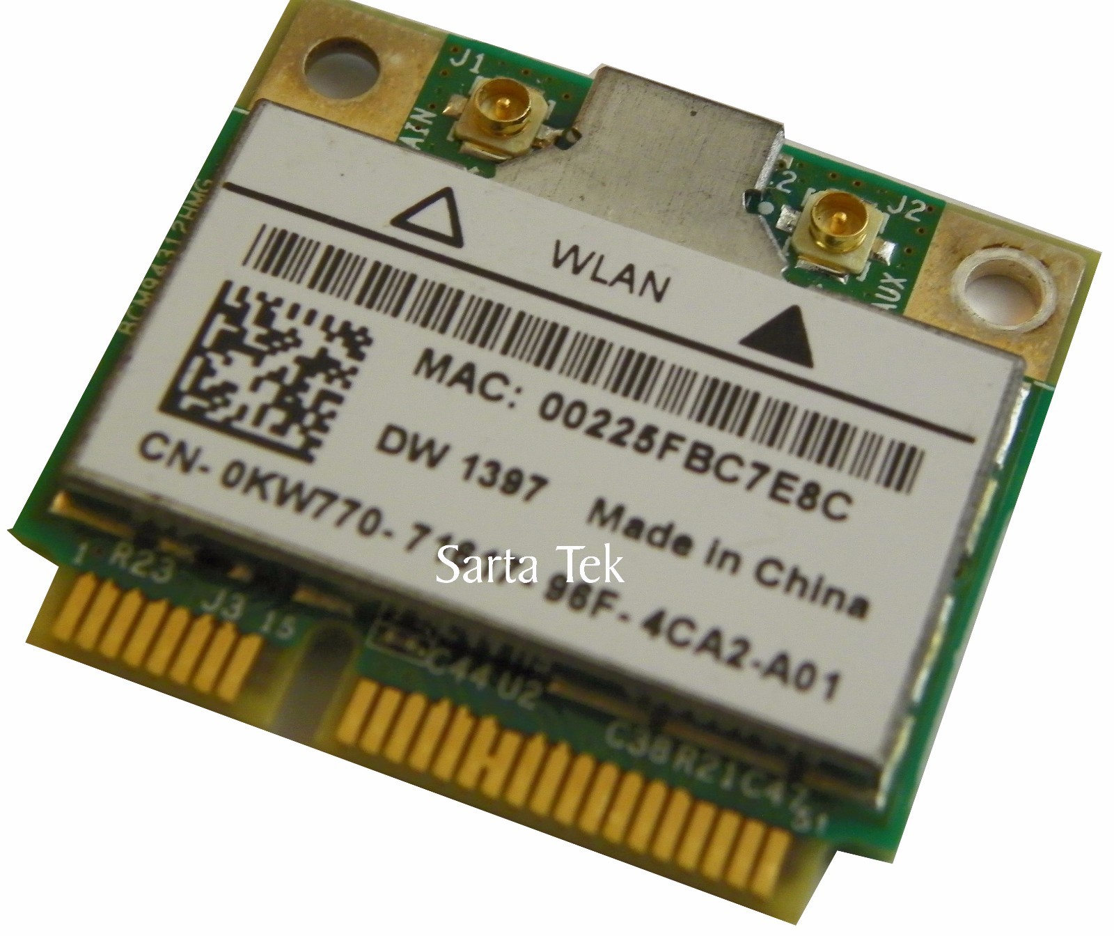 Dell Wireless DW1397 PCIe Half BCM94312HMG FR016, KW770
