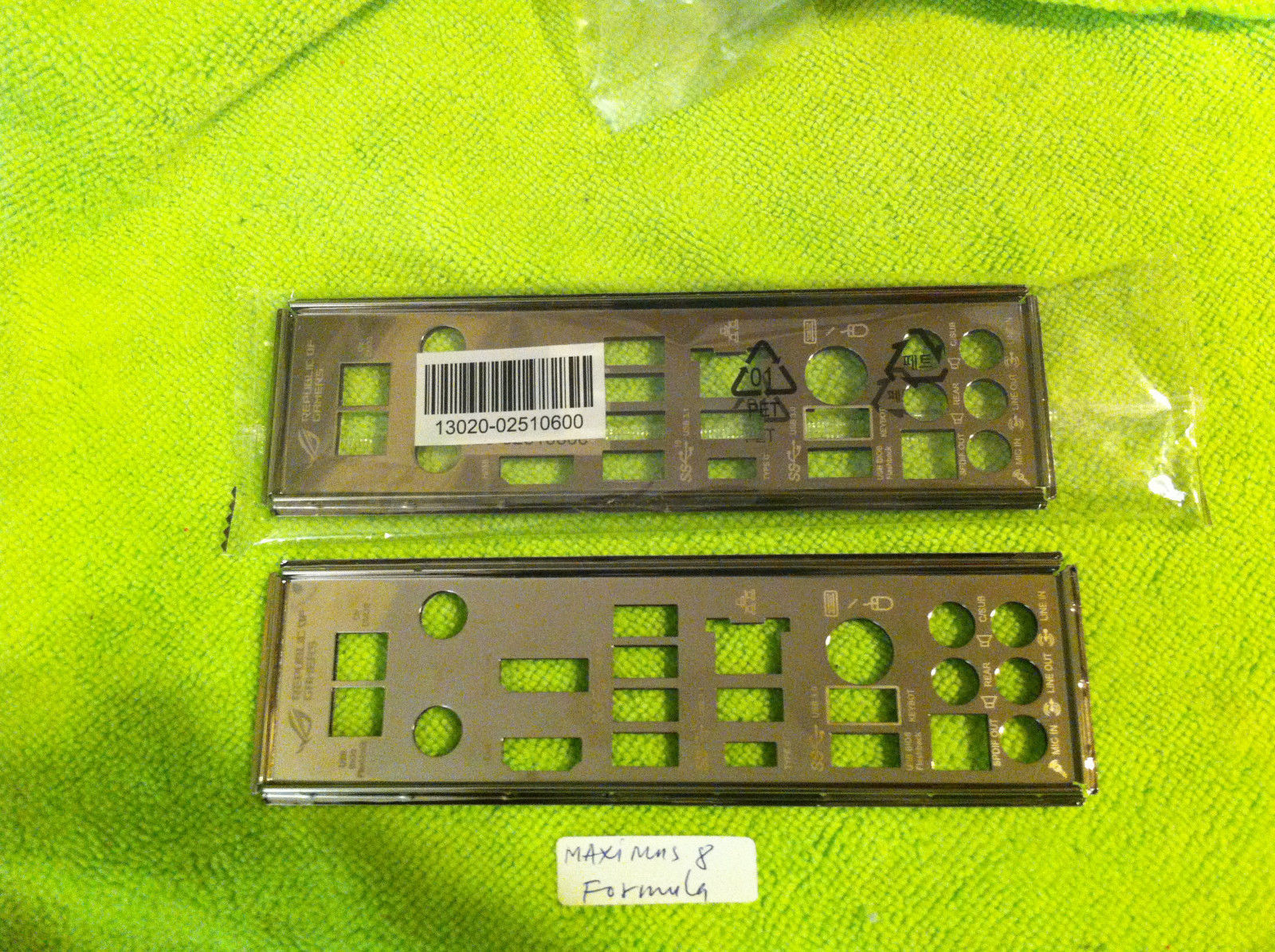 ASUS MAXIMUS VIII FORMULA  IO SHIELD BACK PLATE , NEW SEALED