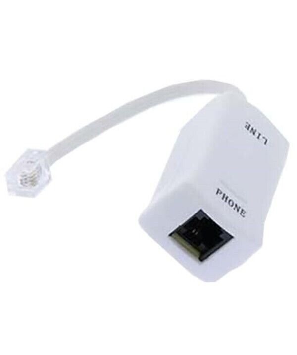 DSL Filter In Line VERIZON AT&T Cavalier Reduce Erratic Interruption White