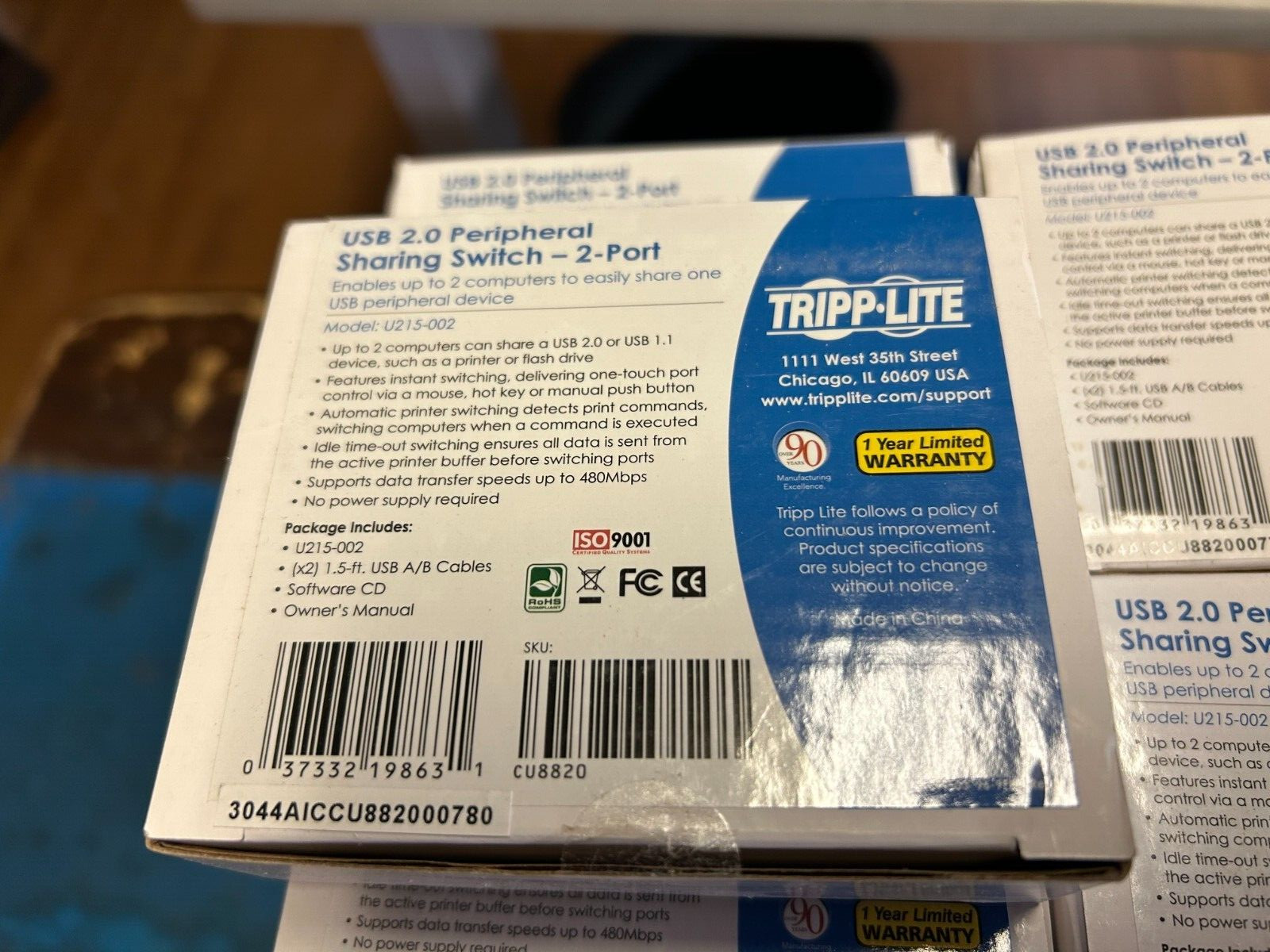 Tripp Lite U215-200 USB Hi-Speed Sharing Switch for Printer/ Scanner 2-Port