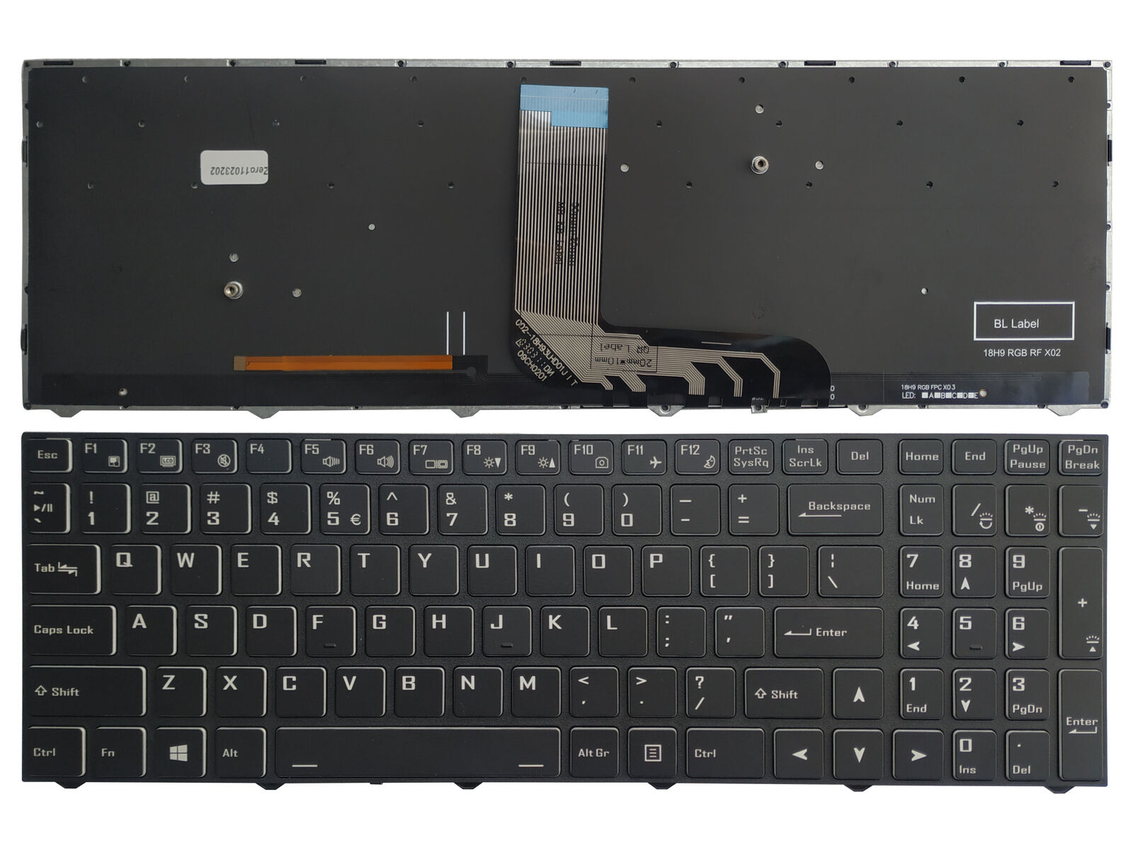 Laptop Keyboard NEW For PowerSpec 1710 English US Black With Backlit
