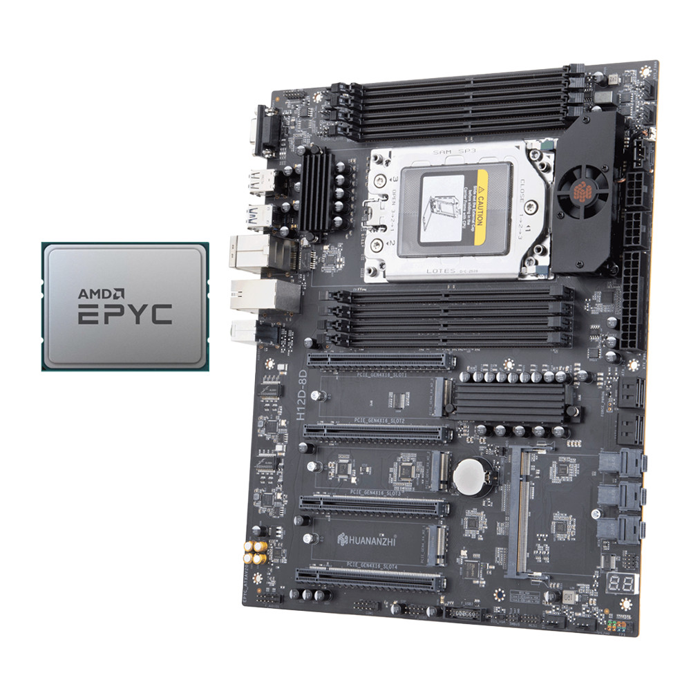 AMD EPYC 7B12 64C128T SP3+H12D-8D AMD EPYC 7002/7003 8-channel BMC DDR4 IPMI2.0