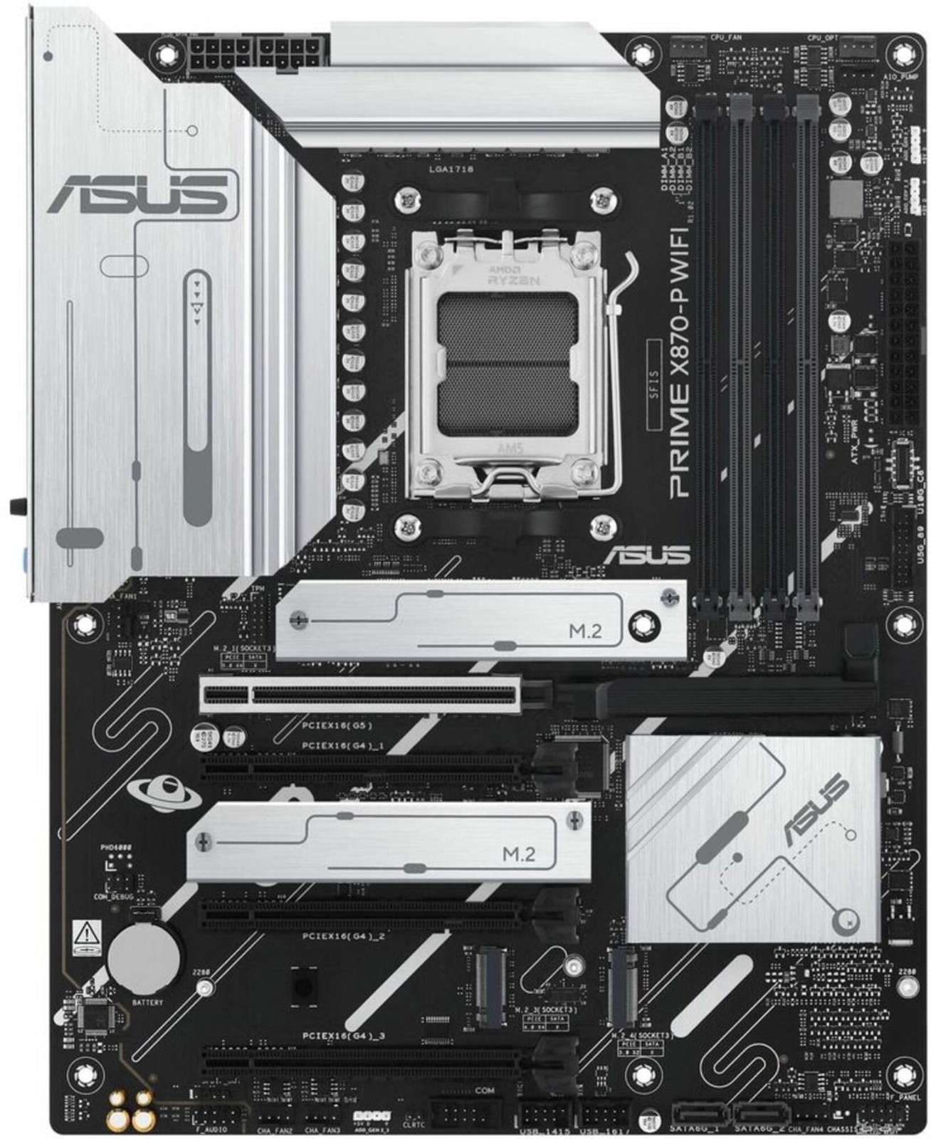 ASUS Prime X870-P WiFi ATX Motherboard AMD X870 DDR5 PCIe 5.0 x16 Socket AM5