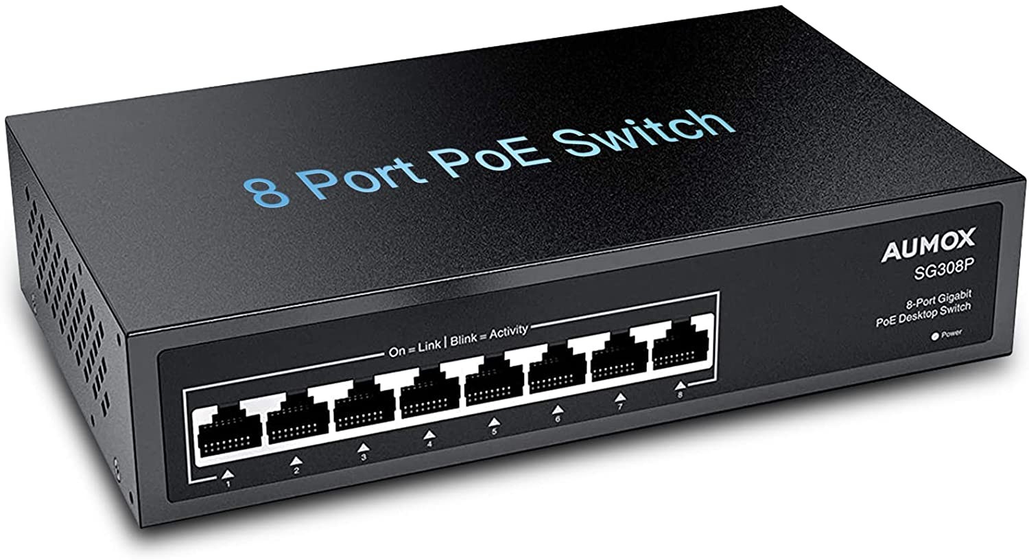 Aumox 8 Port Gigabit PoE Unmanaged Network Switch