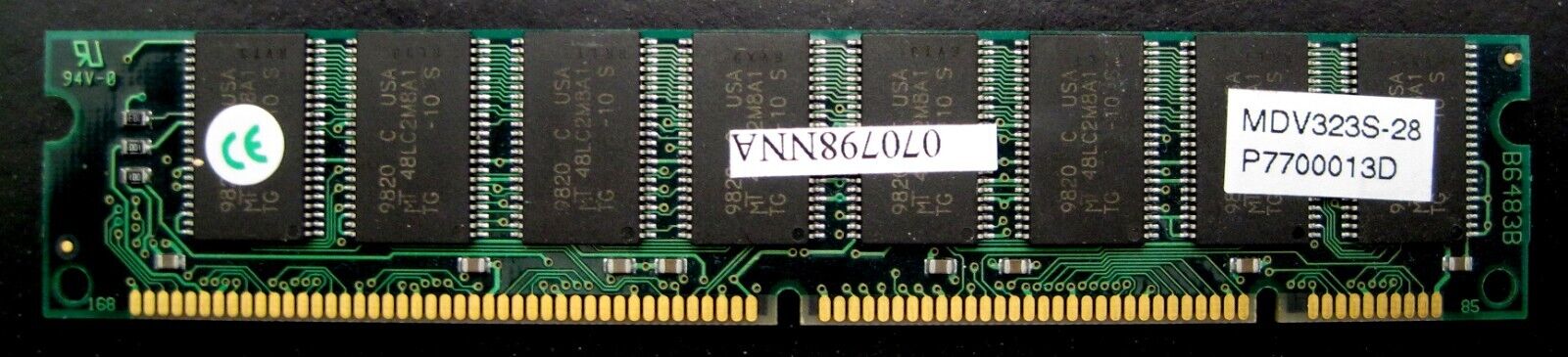 MDV323S-28 HP 32MB PC100 100MHz non-ECC Unbuffered CL2 168-Pin DIMM Memory