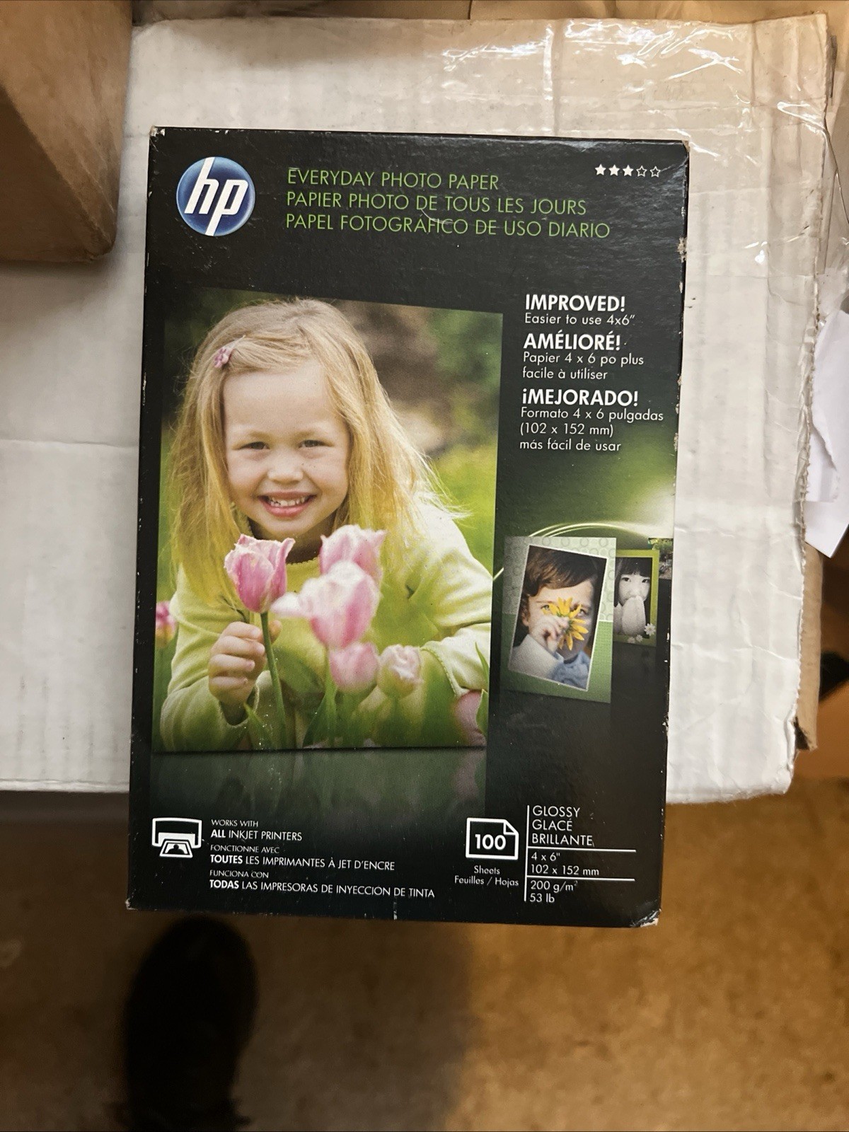 HP Everyday Glossy Photo Paper 4 x 6 in 200 gsm Inkjet White CR759A