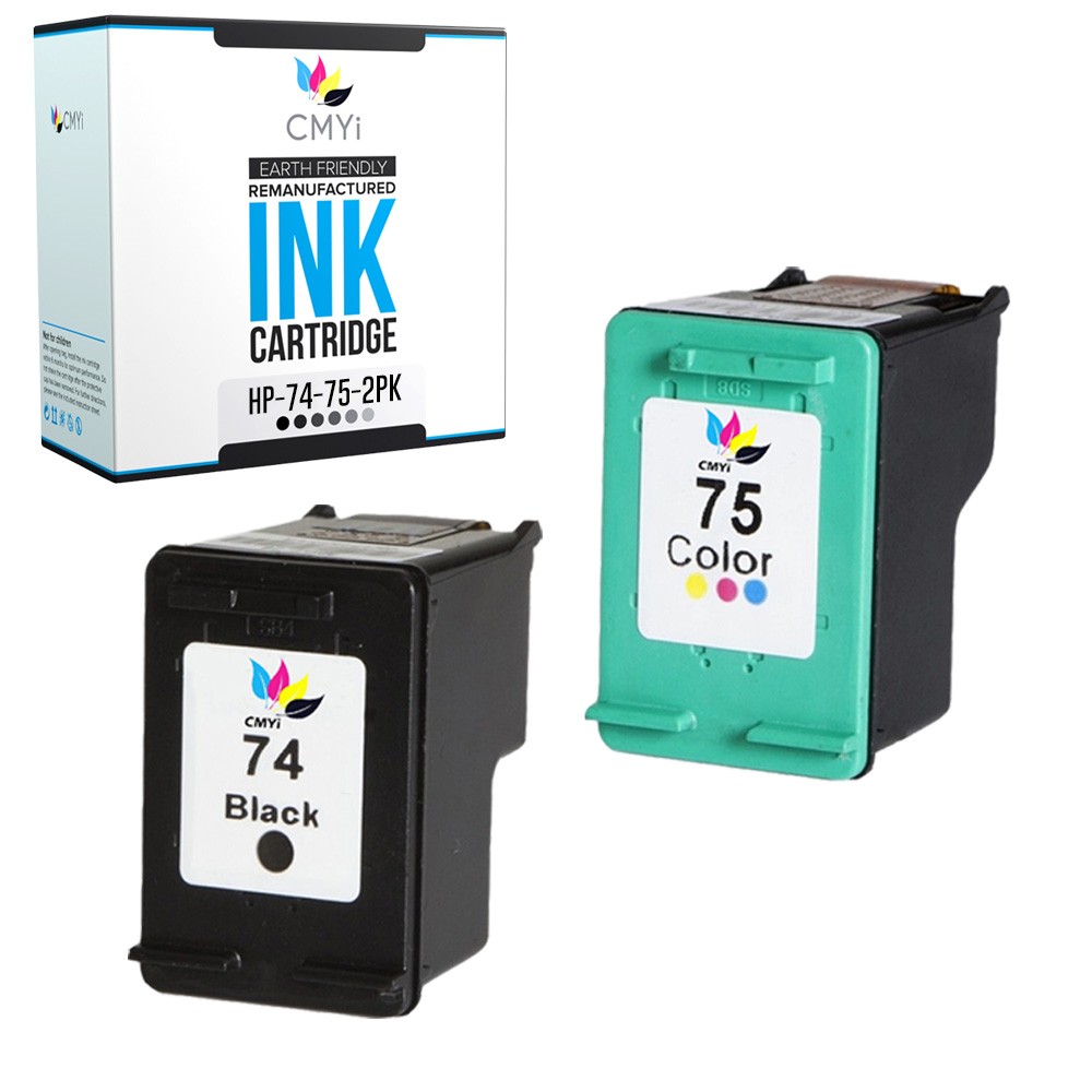 2PK CMYi Compatible HP 74 75 Ink Cartridges for HP PhotoSmart C4200 C4205 C4210